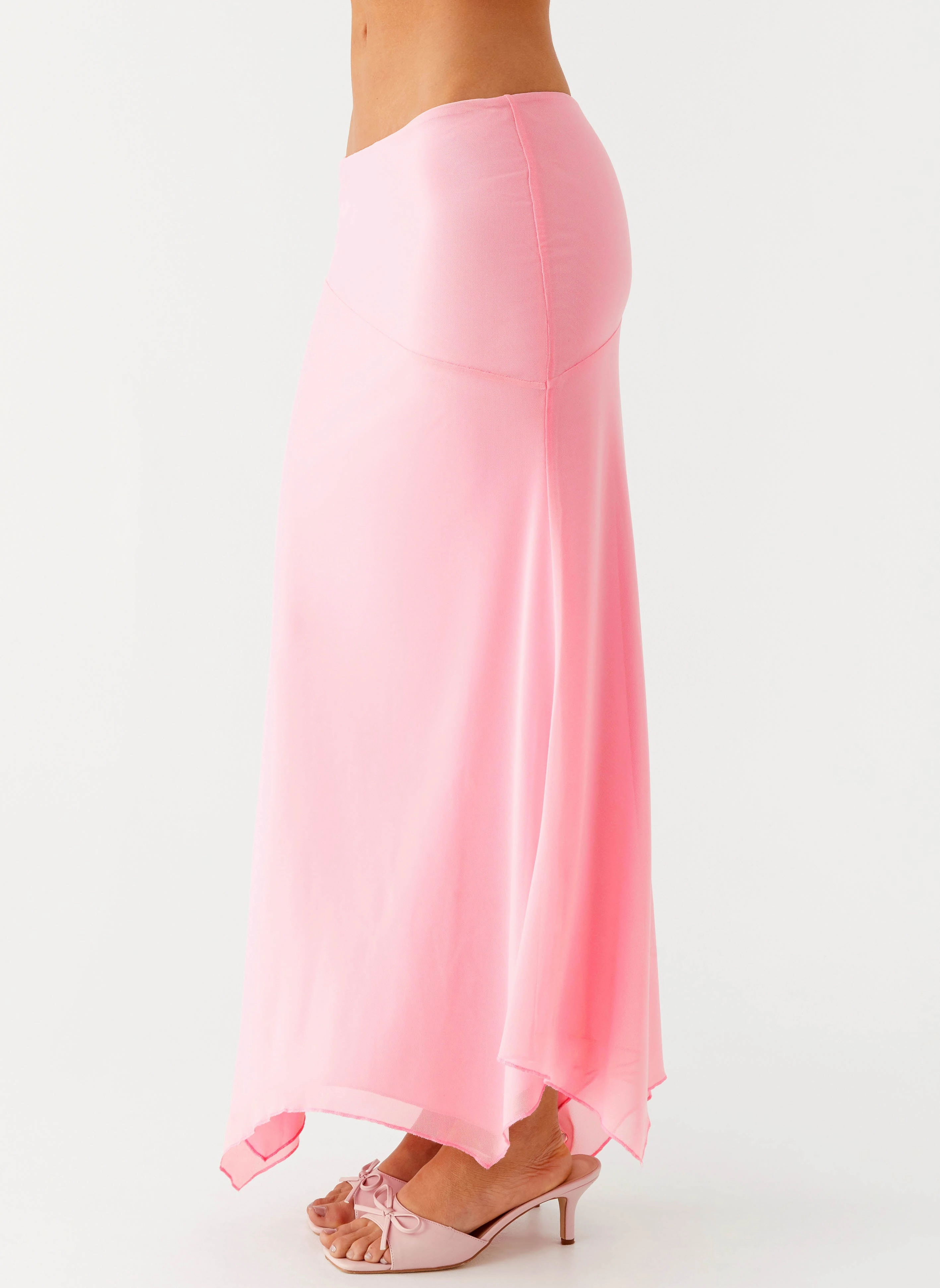 Kerrie Hanky Midi Skirt - Baby Pink Seamless Technology