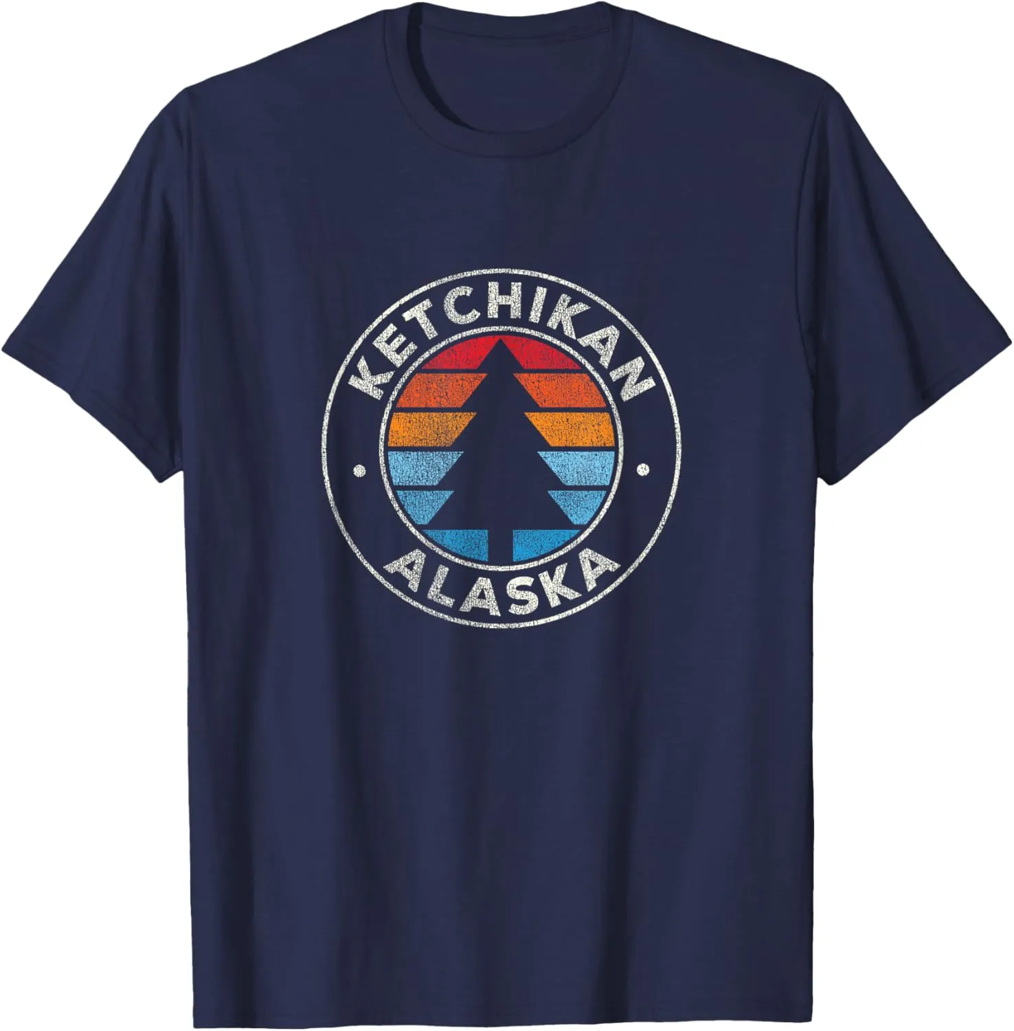 Ketchikan Alaska AK Vintage Graphic Retro 70s T-Shirt