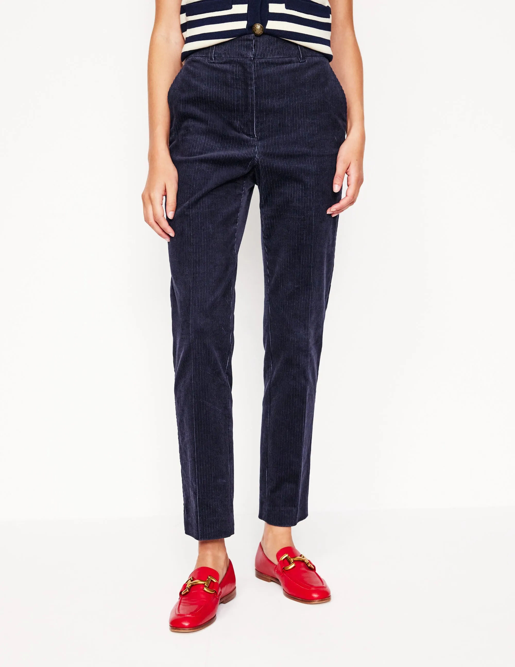 Kew Cord Trousers-Navy