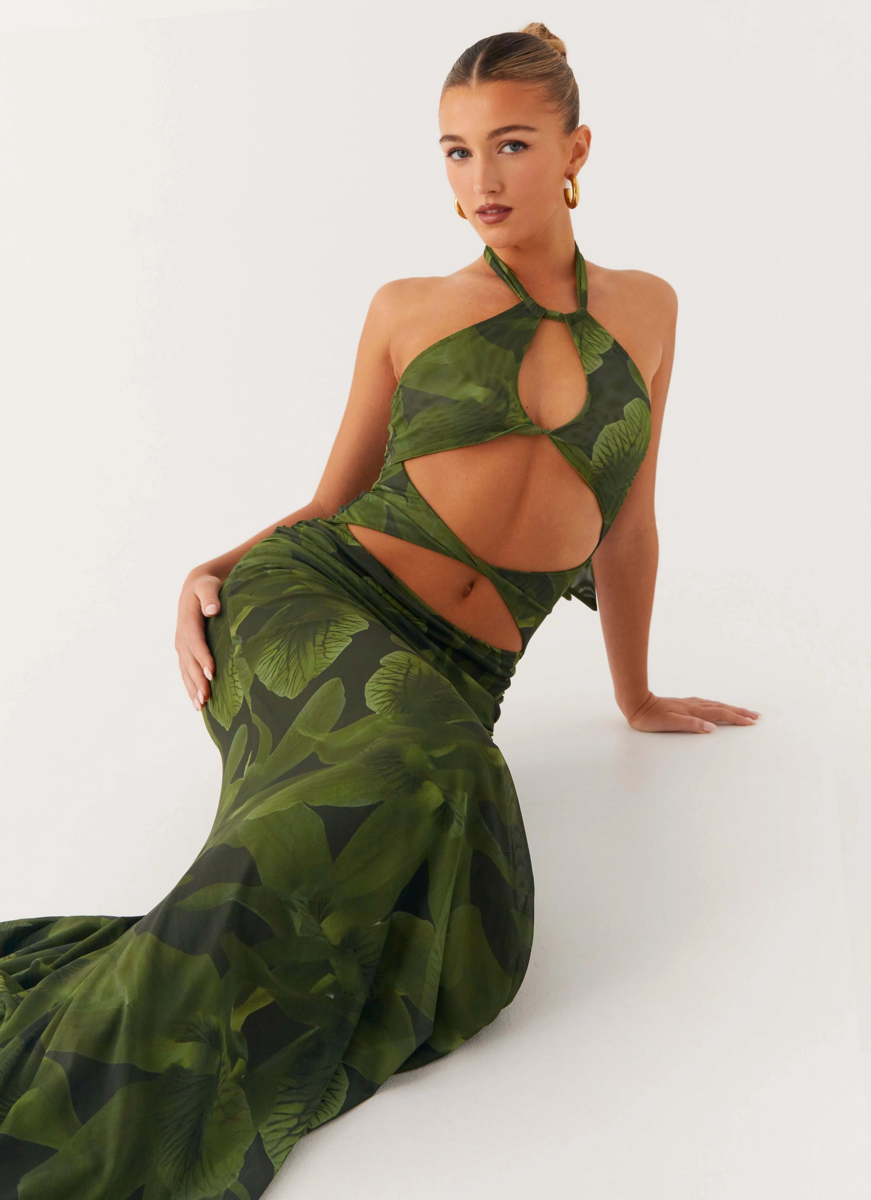 Tatyana Maxi Dress - Tropic Floral StretchableKnit