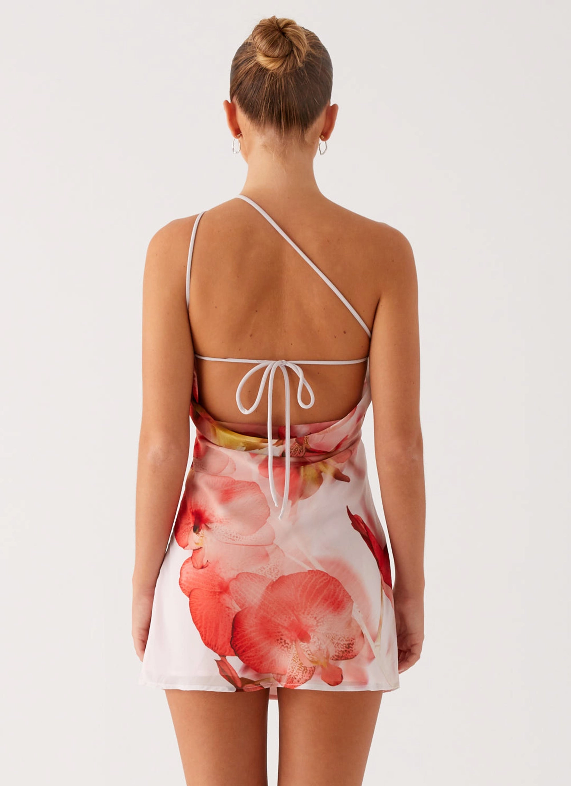 Kia Mini Dress - Peach Rose Sharp Design Flower Soft