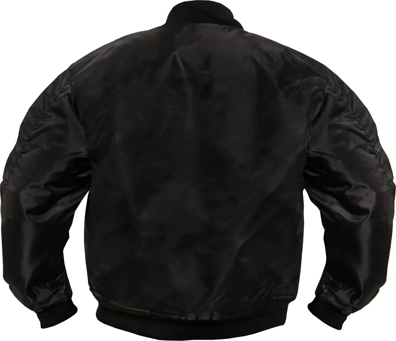 Kids Black - Military Top Gun Air Force MA-1 Bomber Flight Jacket with Patches