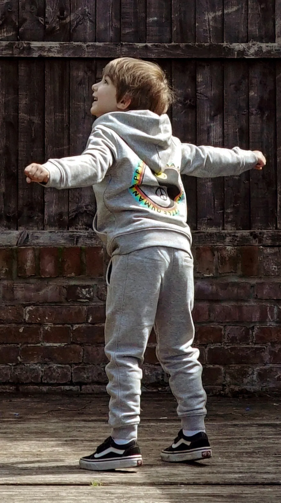 Kids Grey & White SMITH WEBB™ Logo Joggers