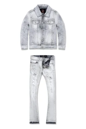 Kids Hamilton Rockport Stacked Denim Set (Cement)