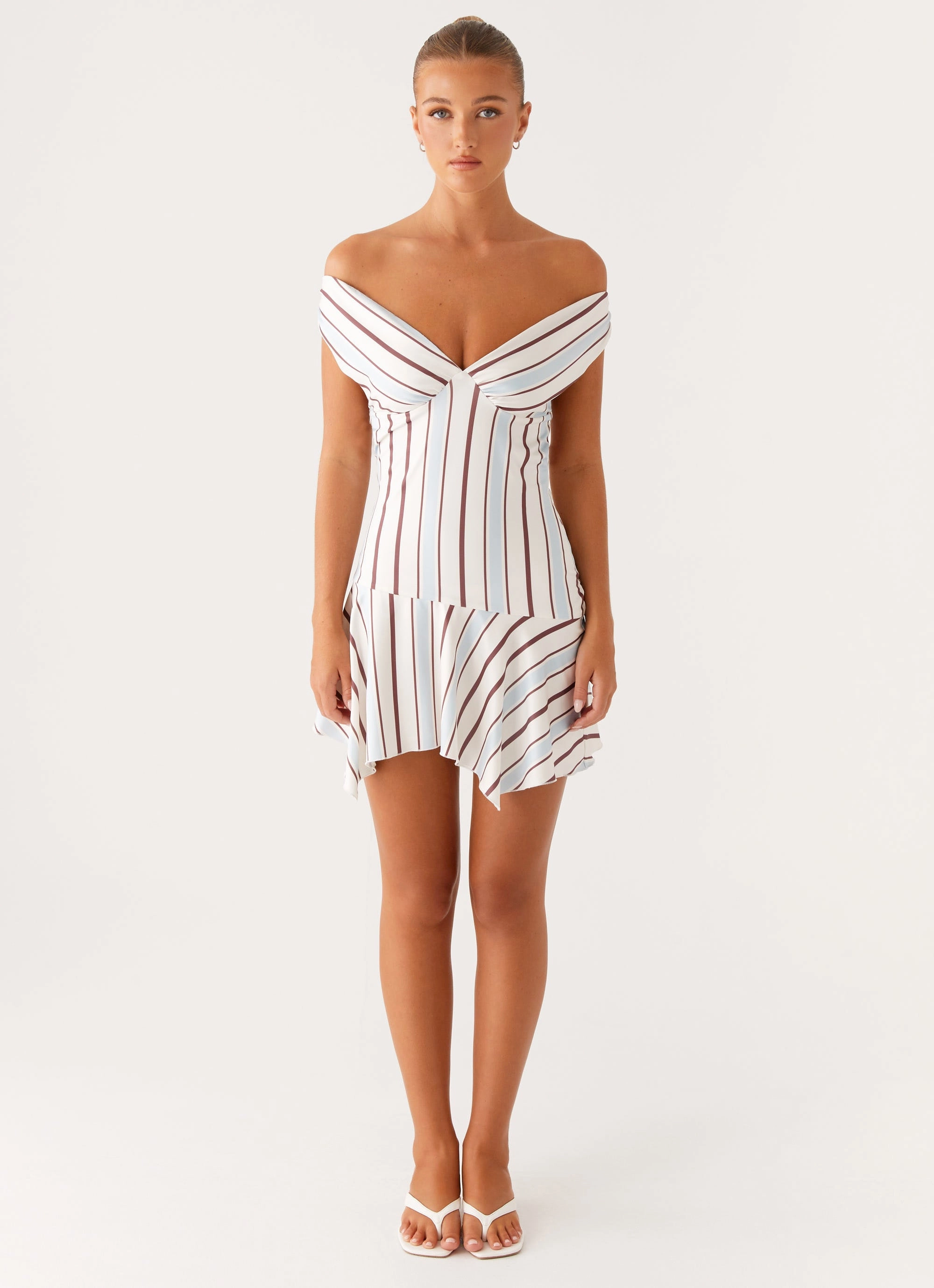 Kirby Mini Dress - Blue Stripe Essential Style Climate-Adaptive