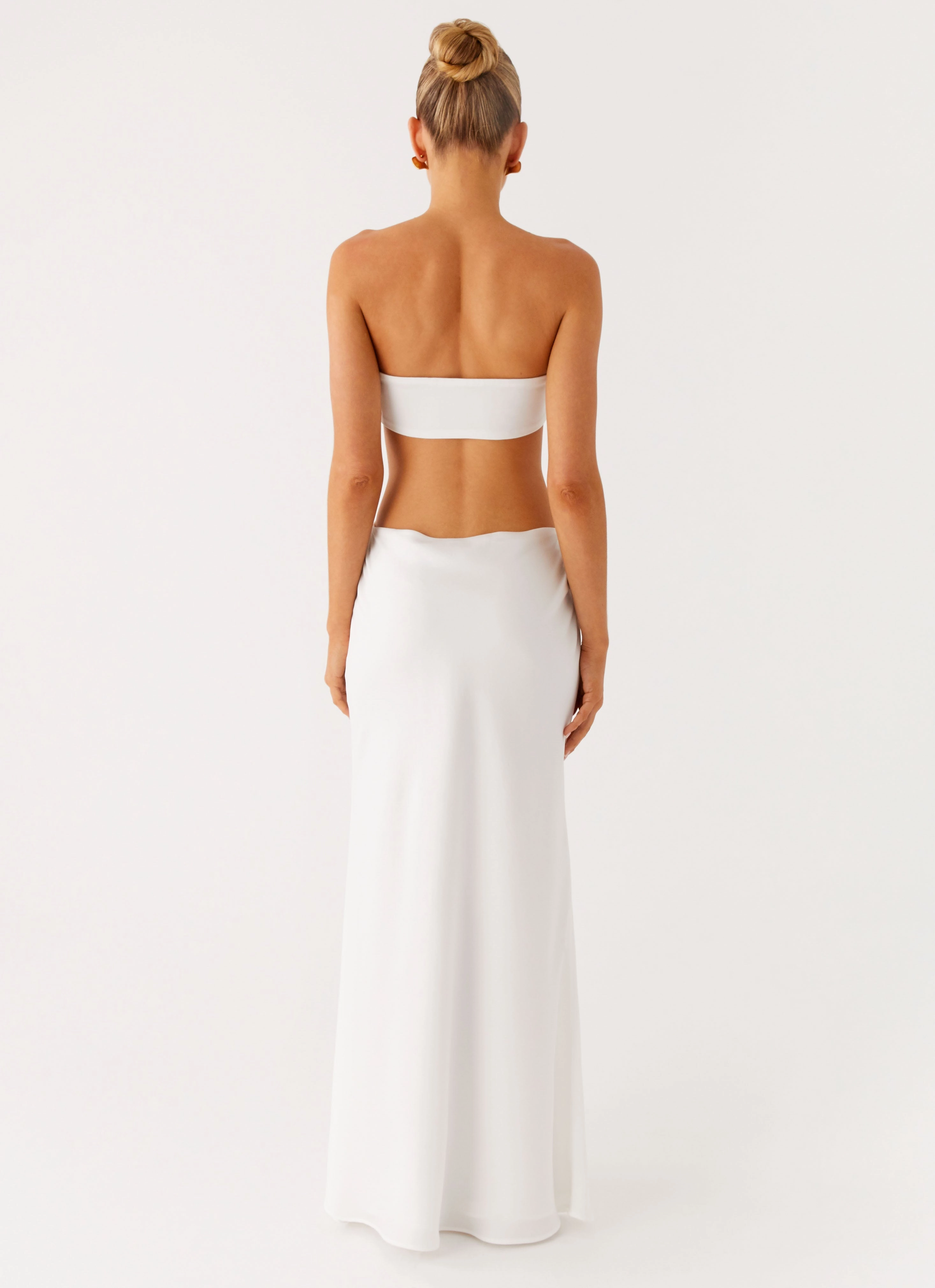 Kiss Me Cut Out Maxi - Ivory Glossy-Finish Versatile Comfort