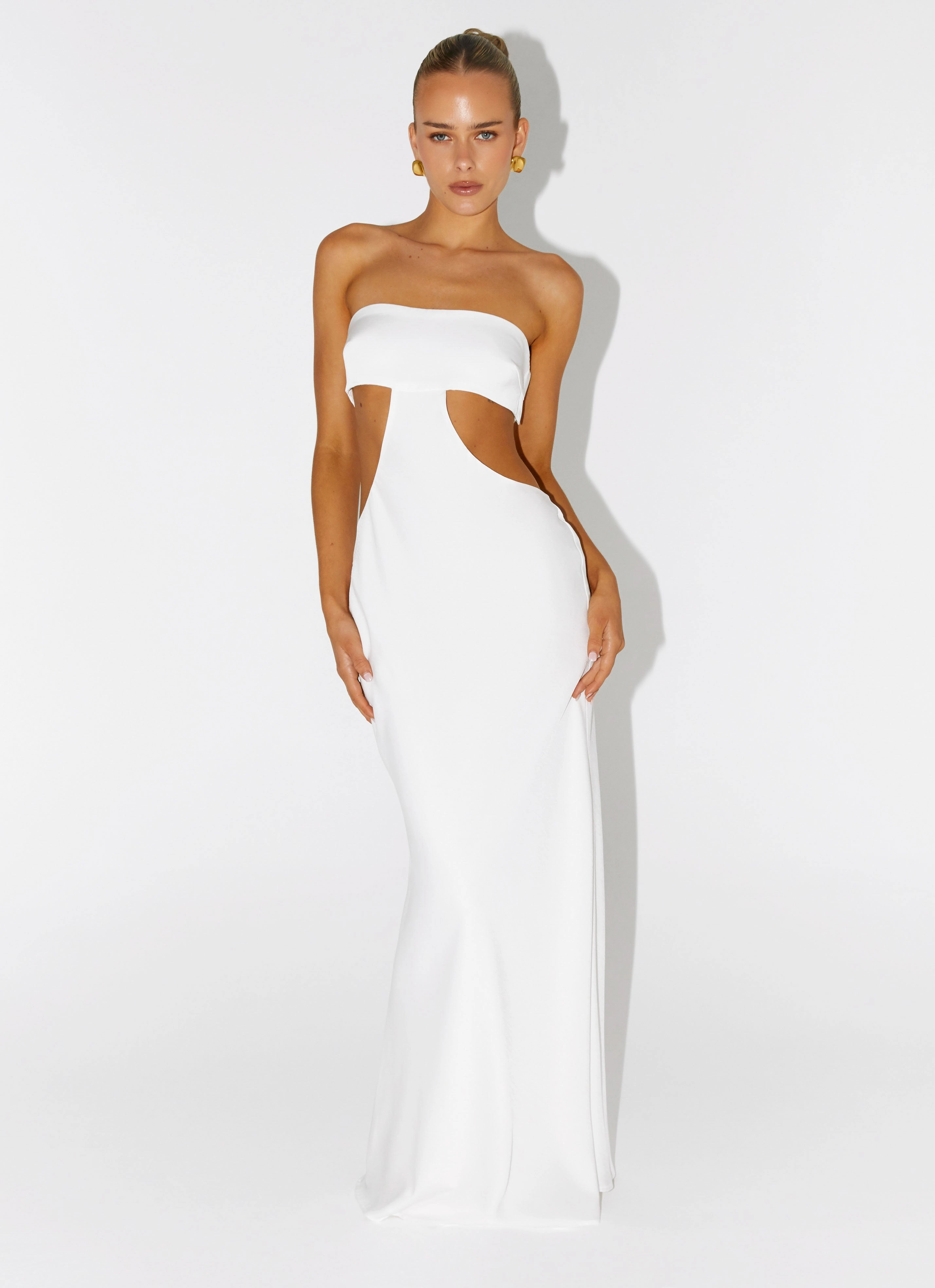 Kiss Me Cut Out Maxi - Ivory Skin Touch