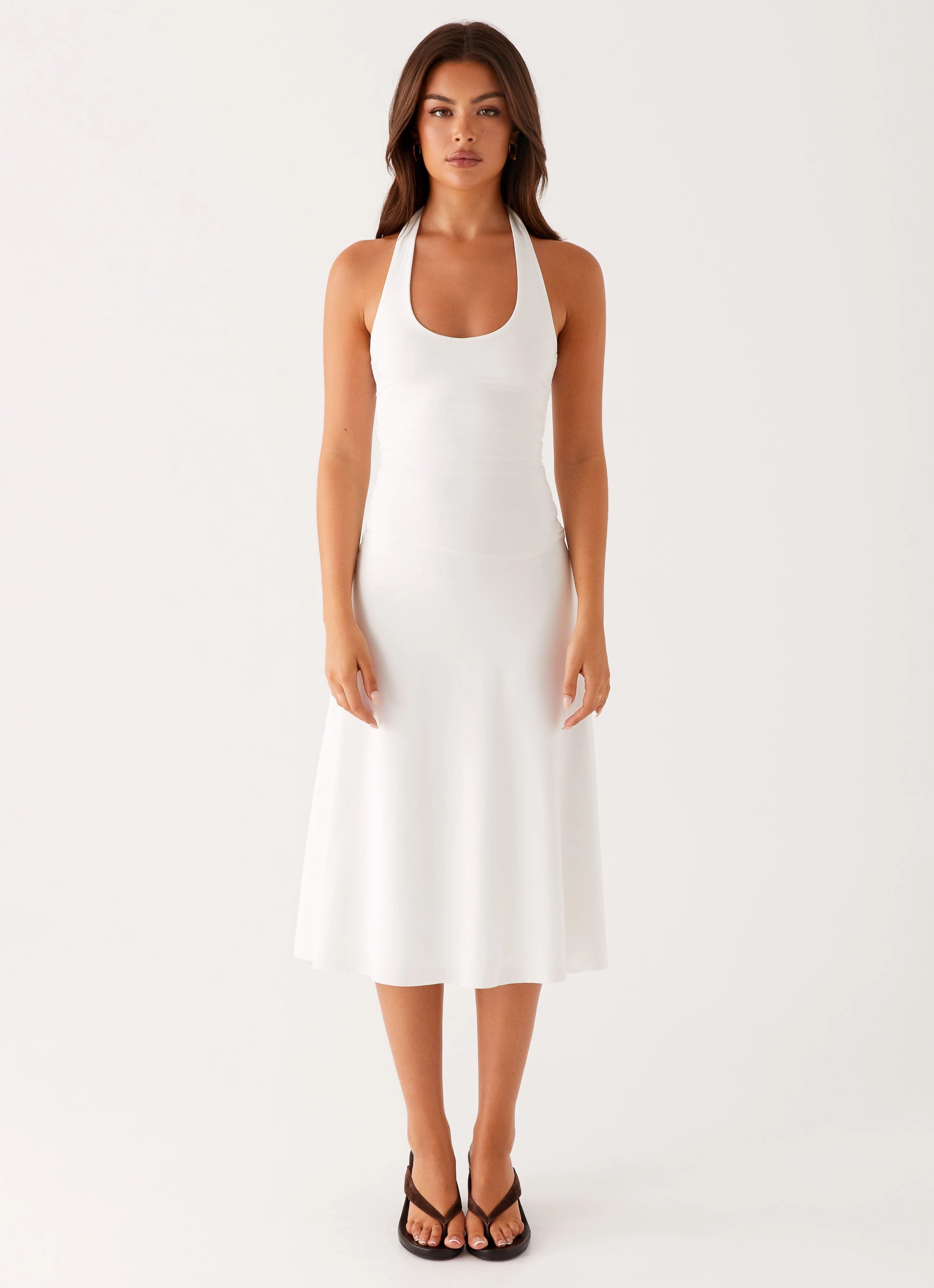 Klyne Midi Dress - Ivory Easy and Effortless
