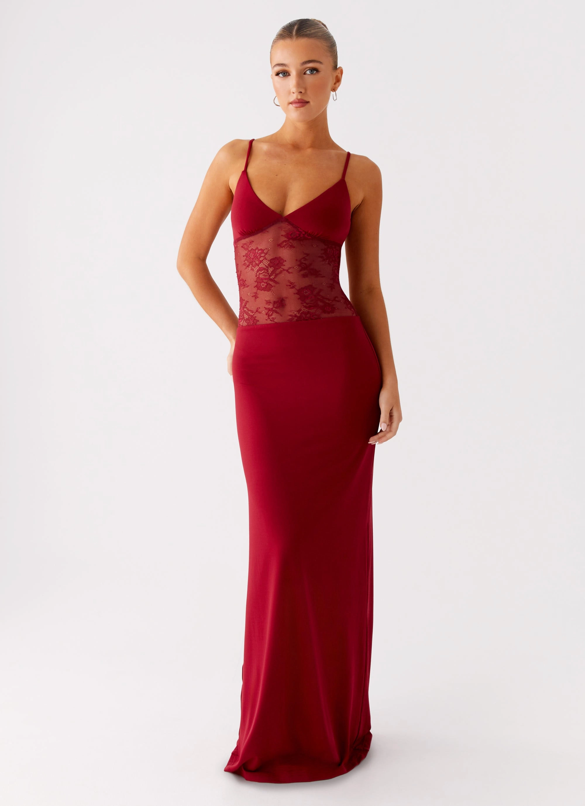 Urban Minimalism Envy Maxi Dress - Maroon
