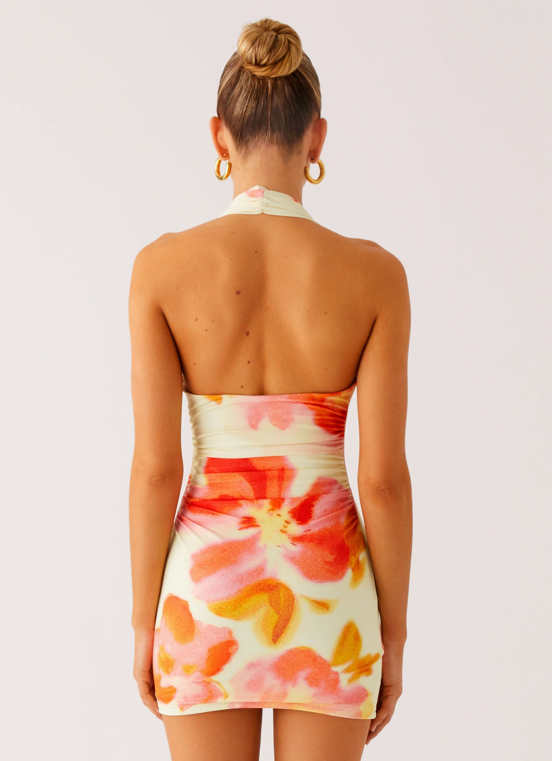 Know You Better Mini Dress - Mimosa Blossom A Line Cut Pearl-Detail