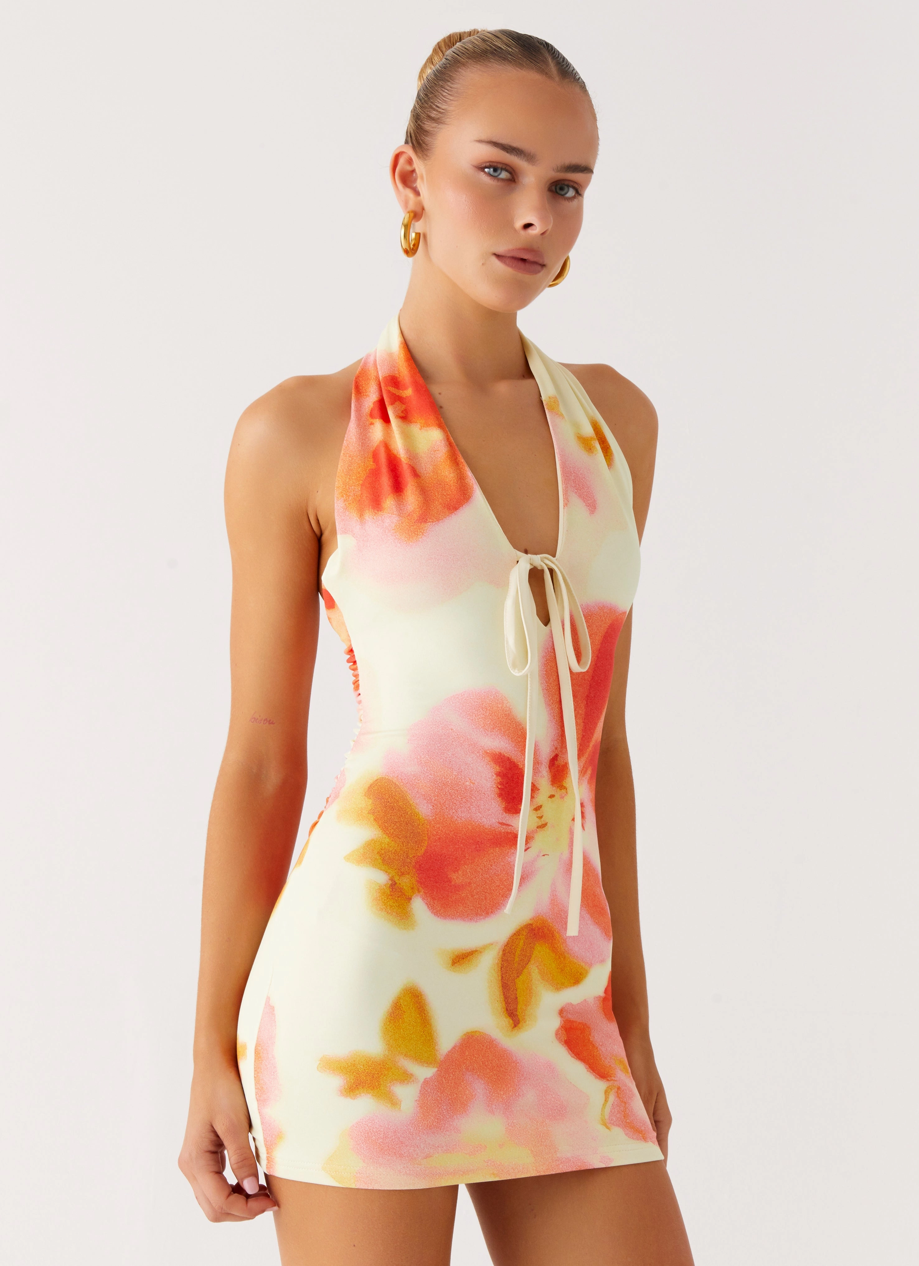 Know You Better Mini Dress - Mimosa Blossom Luxurious Feel Sleek Feel