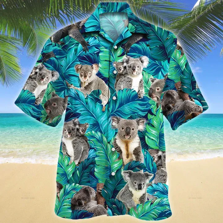 Koala Lovers Gift Hawaiian Shirt,  Animal Hawaiian Shirt Men, women, Short Sleeve Hawaiian Aloha Shirt
