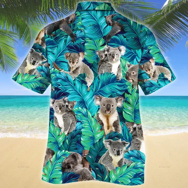 Koala Lovers Gift Hawaiian Shirt,  Animal Hawaiian Shirt Men, women, Short Sleeve Hawaiian Aloha Shirt