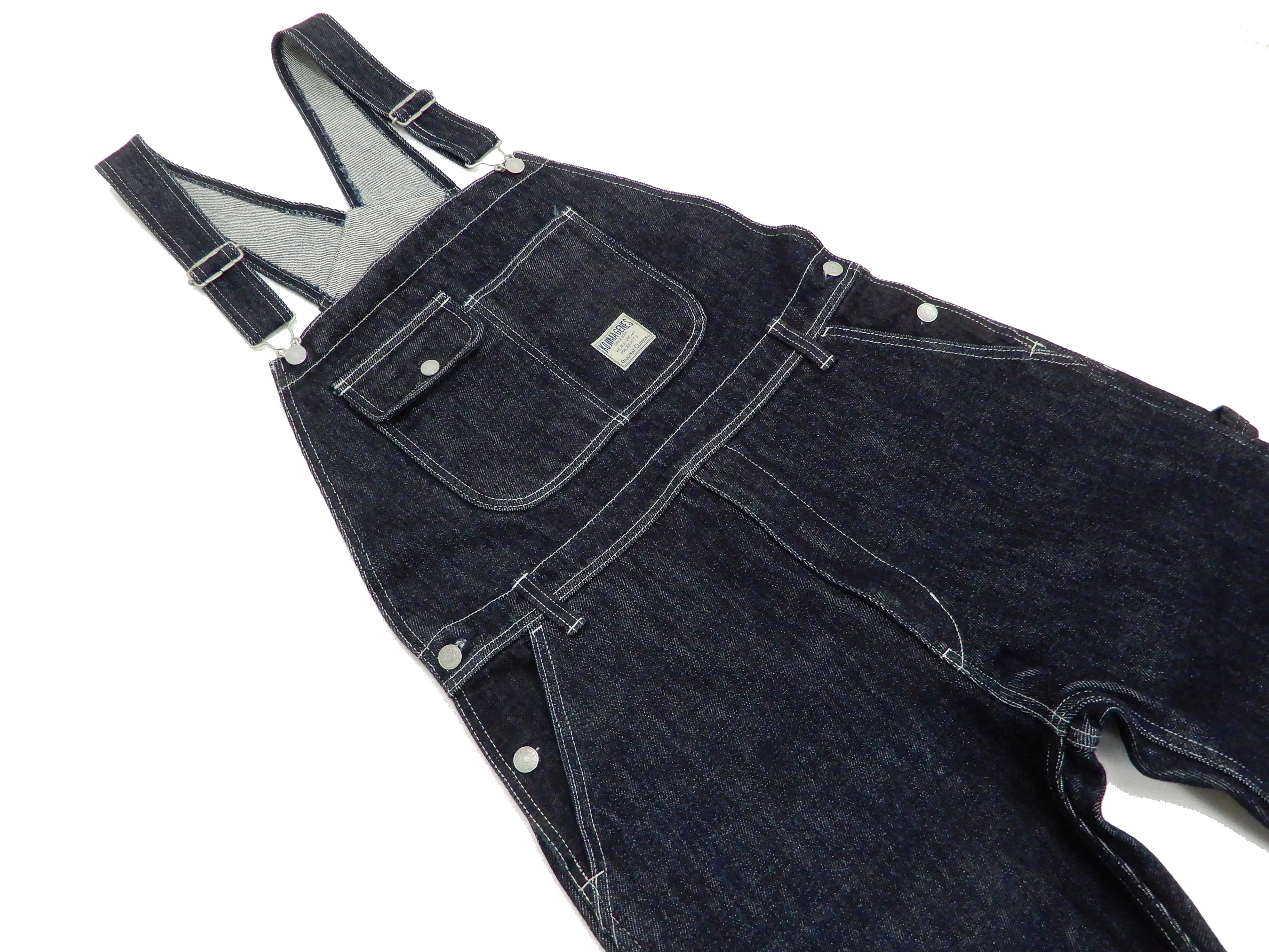 Kojima Genes Overalls Men's Casual 21 oz. Ultra Heavy Indigo Denim Bib Overall RNB-1321 rnb1321