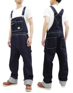Kojima Genes Overalls Men's Casual 21 oz. Ultra Heavy Indigo Denim Bib Overall RNB-1321 rnb1321