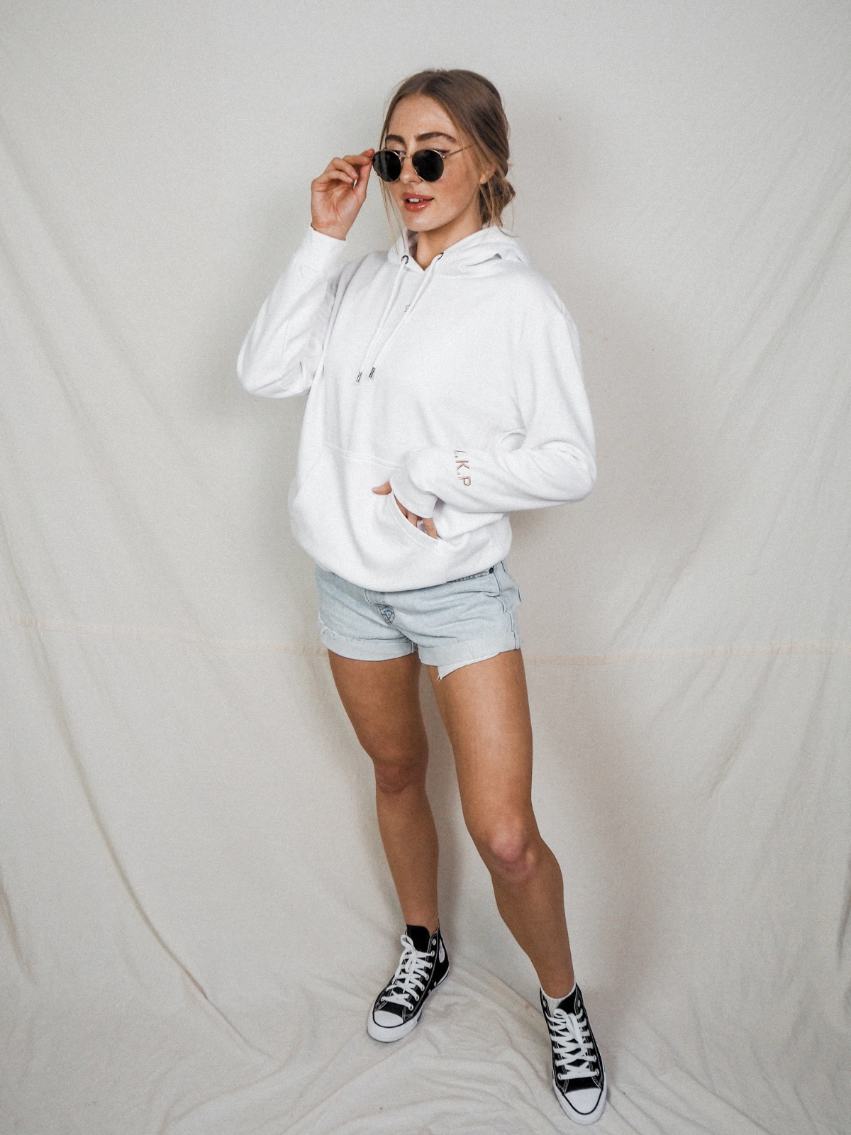 Kris Personalised White Star Hoodie Winter Day