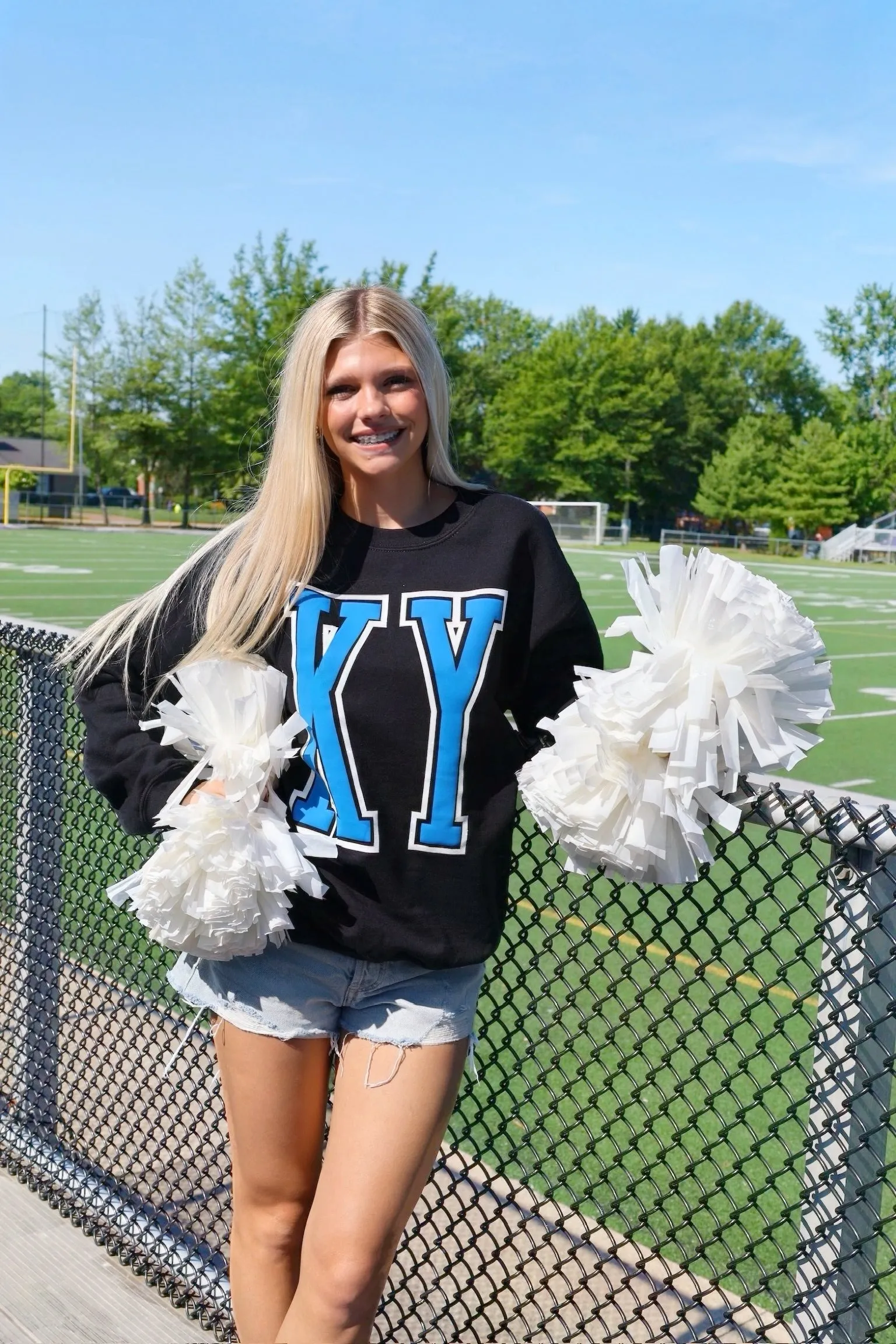 KY Puff Glitter Sweatshirt sporty wear