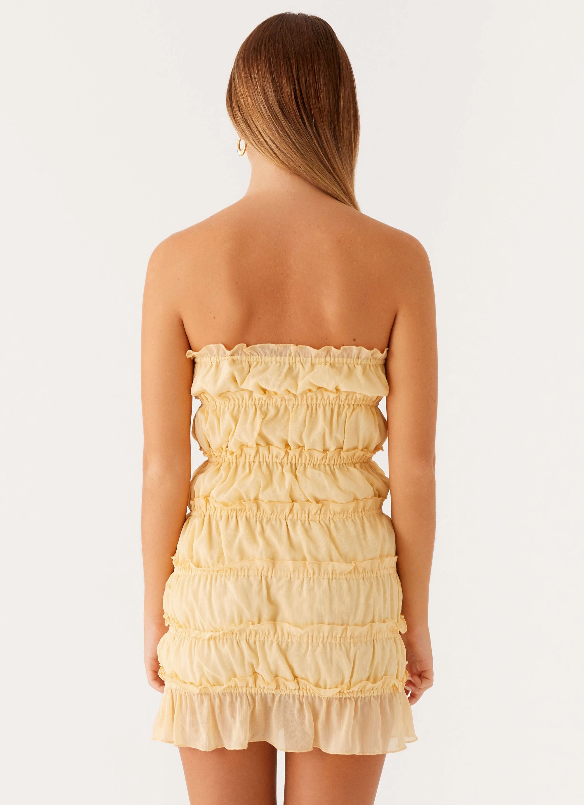 Kylan Mini Dress - Apricot Smooth Curve Modern Appearance