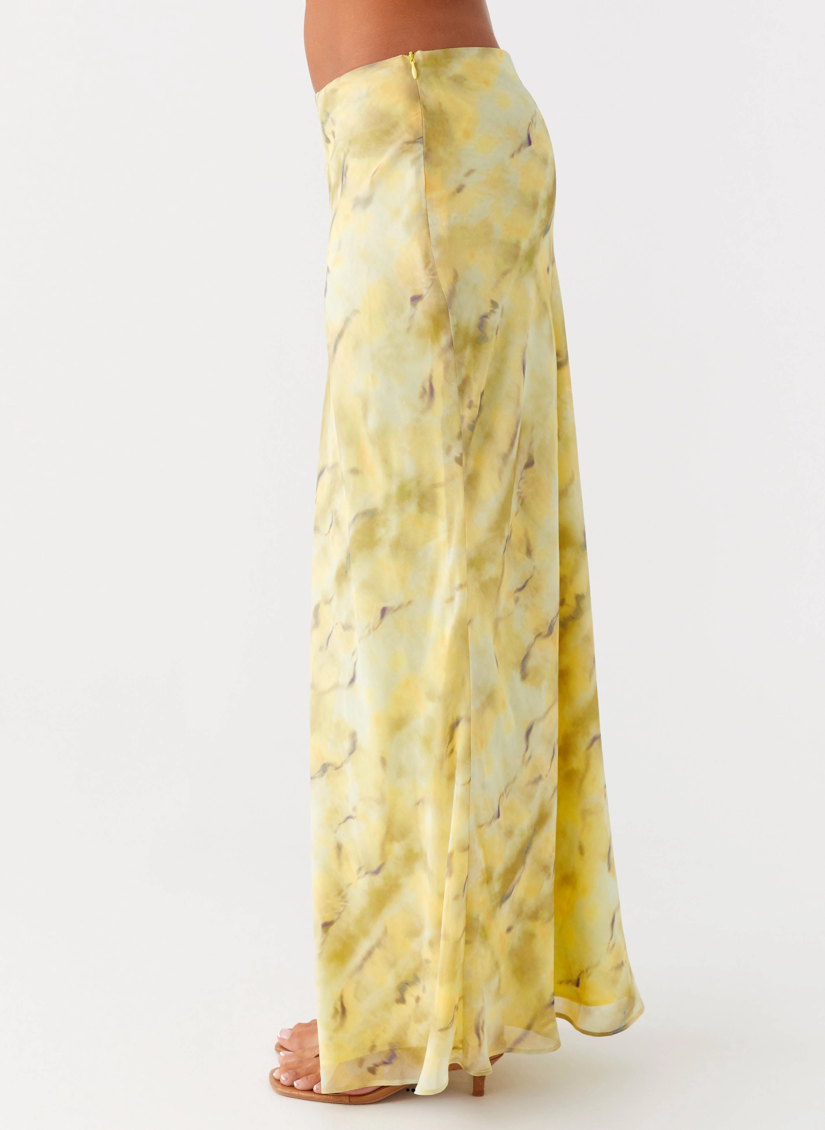 Dressy look Kylo Low Rise Maxi Skirt - Yellow Tie Dye