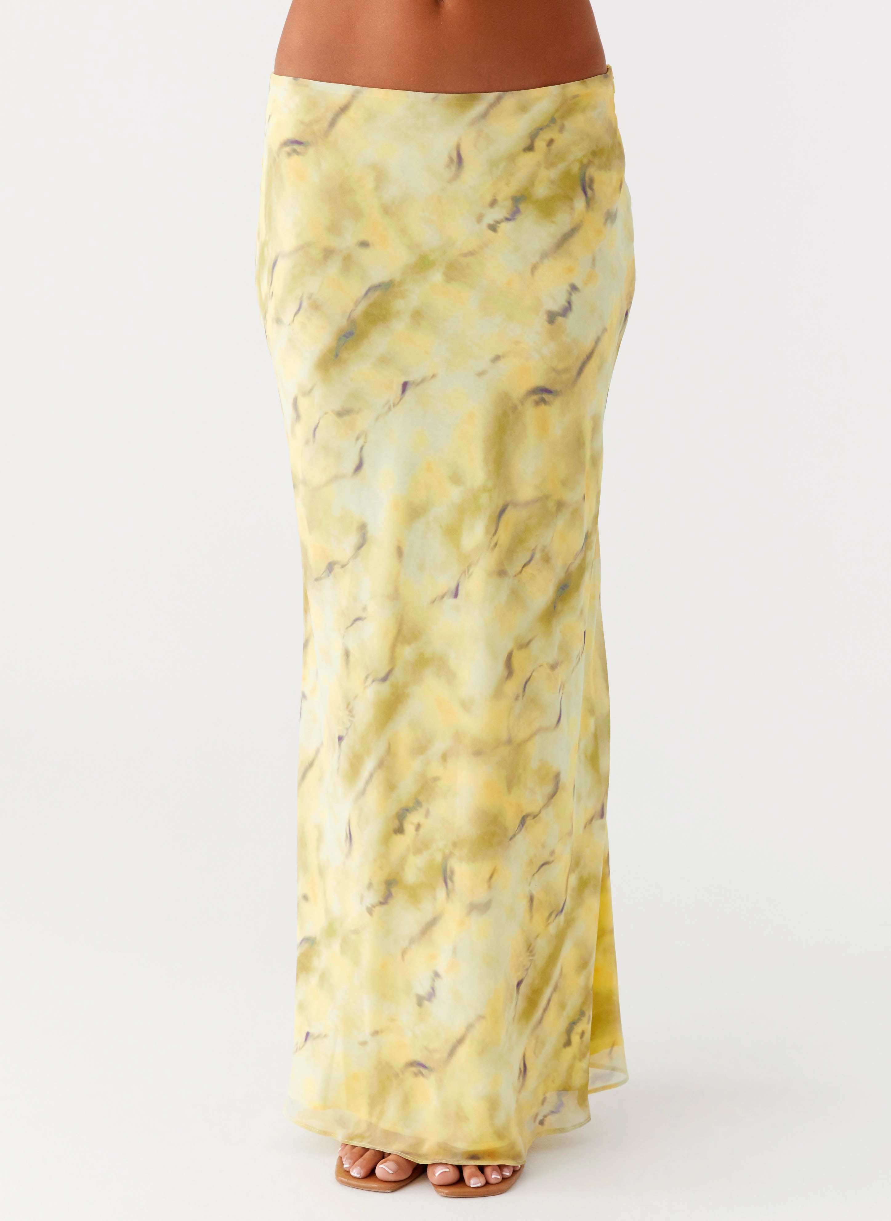Kylo Low Rise Maxi Skirt - Yellow Tie Dye hypoallergenic material Body Fit