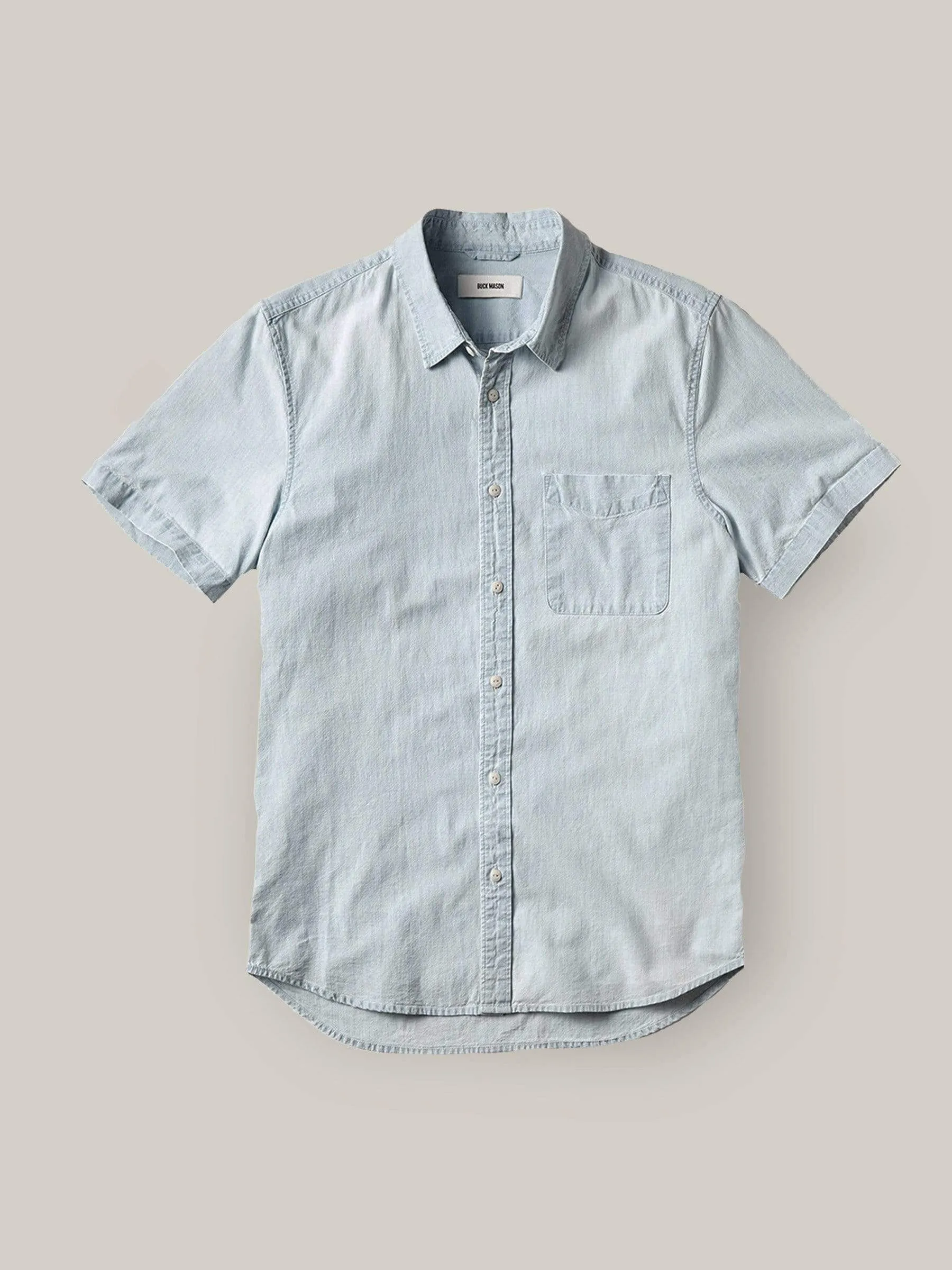 L005 Light Wash Chambray SS One Pocket Shirt