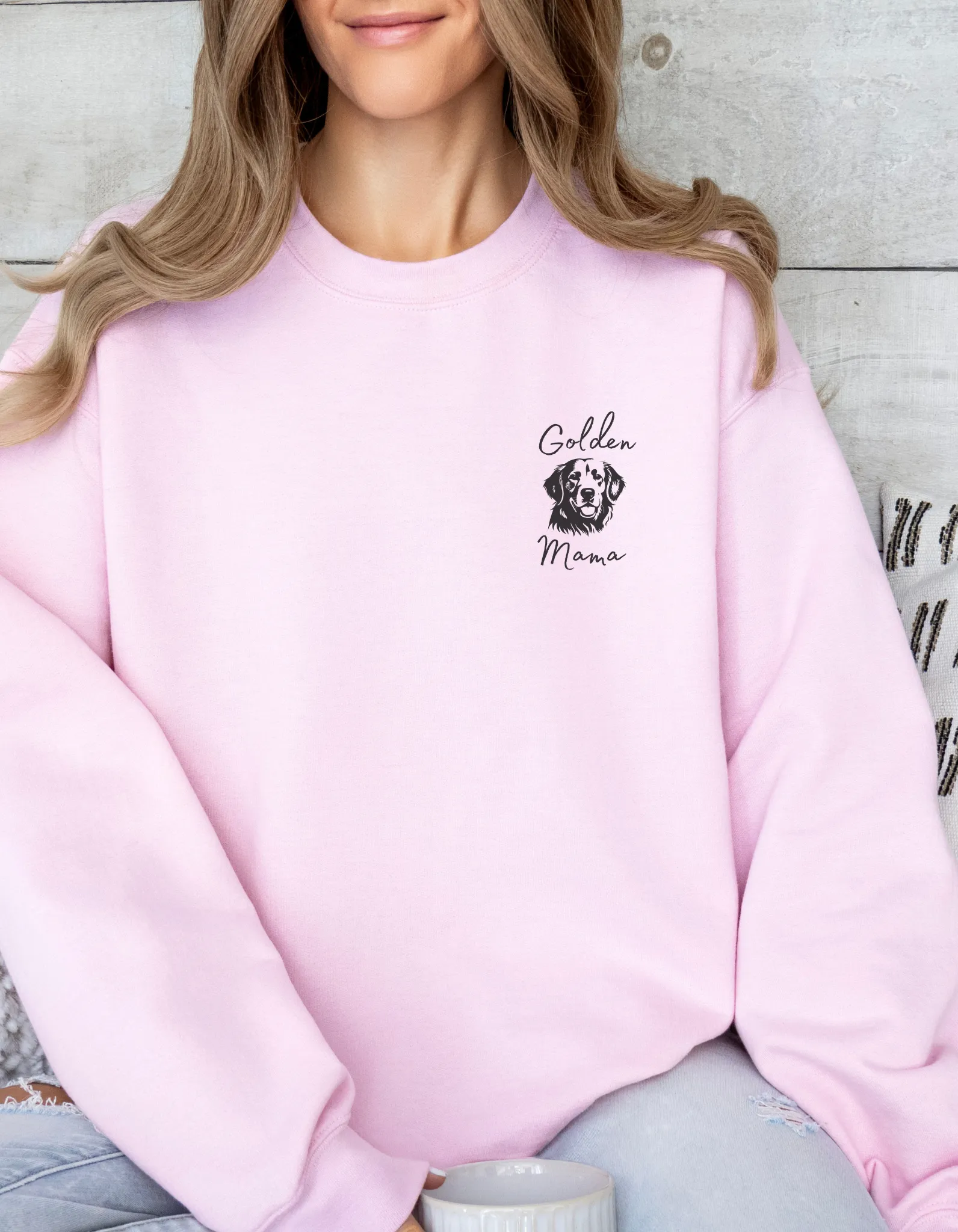 Labrador Mama Crewneck Sweatshirt - Dog Lover College Style Gift for Her