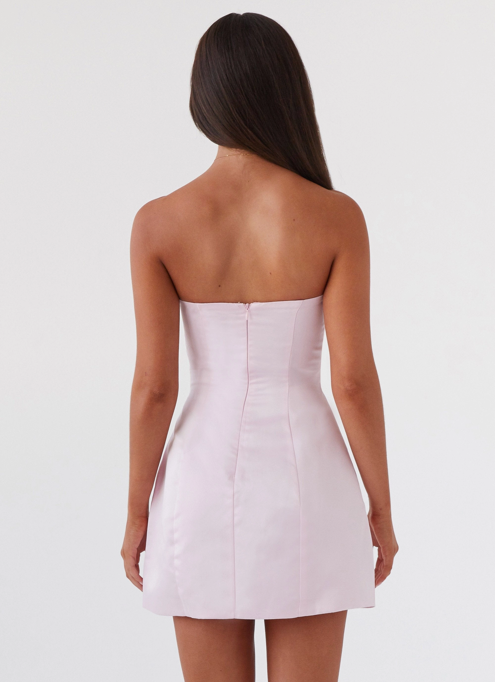 Textured Look Girl Crush Bow Mini Dress - Pink