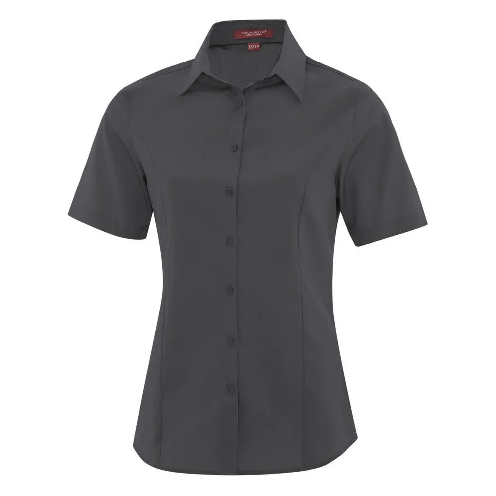 Ladies Everday Short Sleeve Shirt Iron Grey