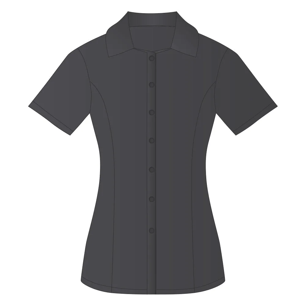 Ladies Everday Short Sleeve Shirt Iron Grey