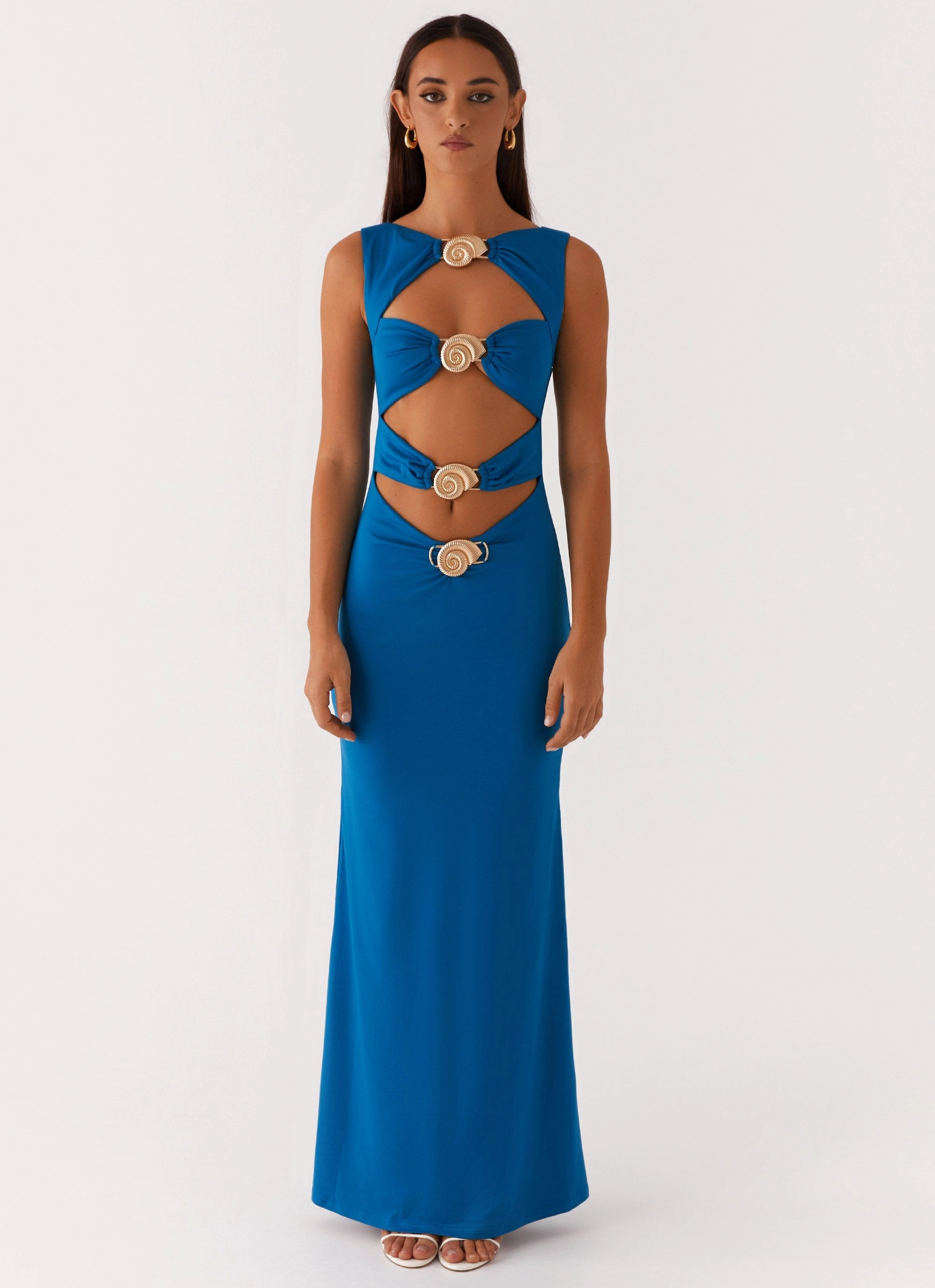 Lagoon Cut Out Maxi Dress - Royal Blue Fit Focused