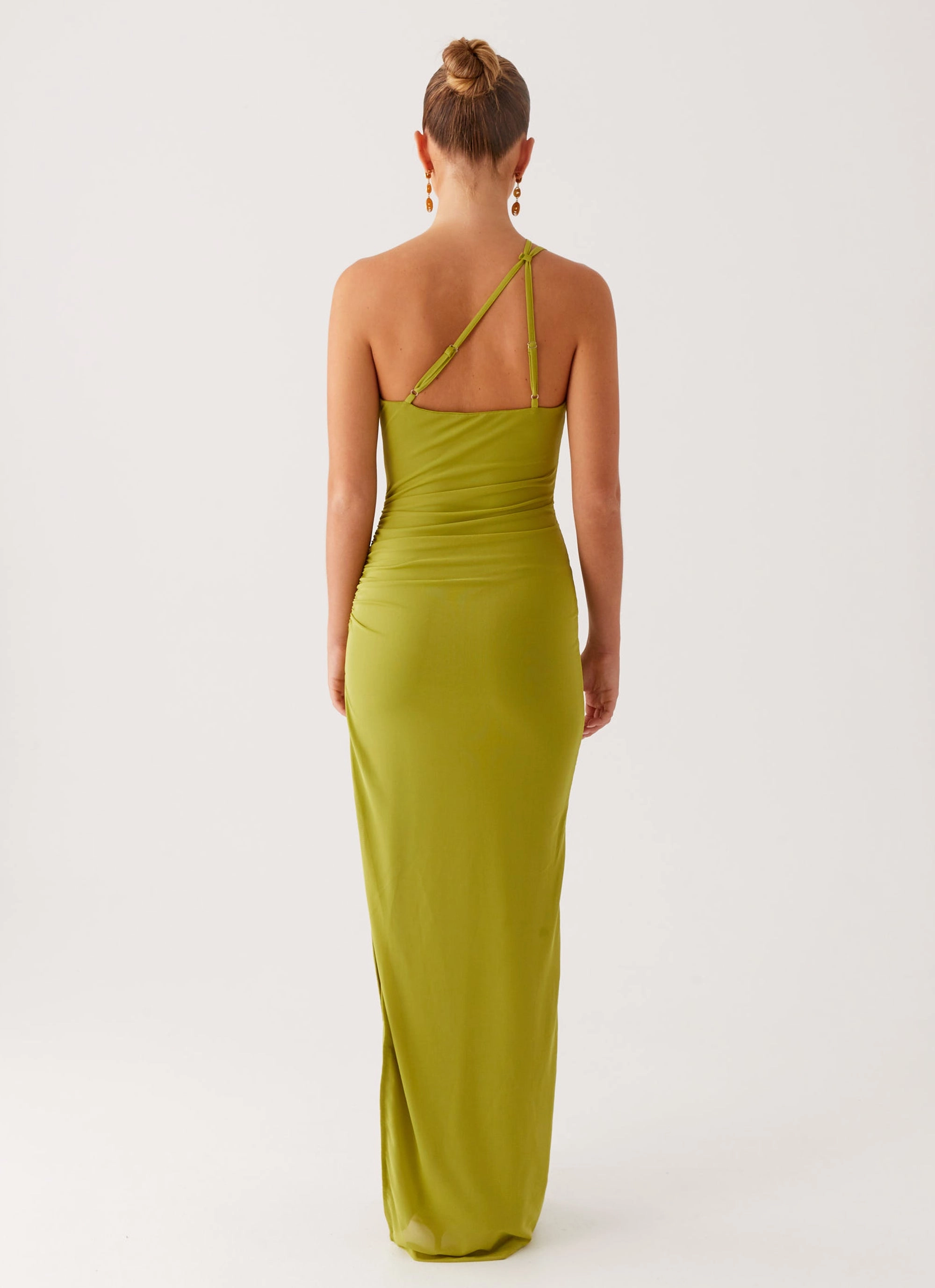 Sweetheart-Neck High Cut Lamara Maxi Dress - Green