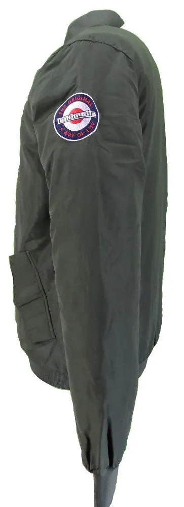 Lambretta Logo Olive Green MA-1 Bomber Jacket