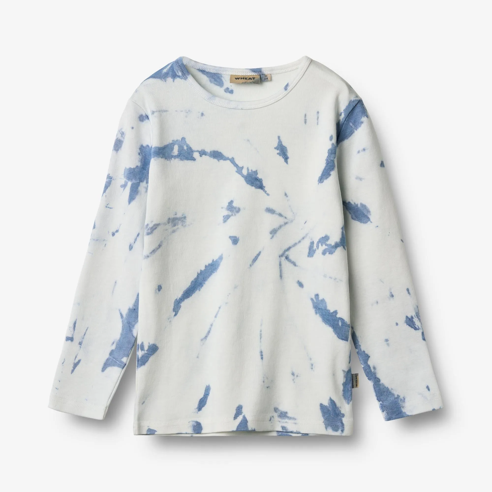 Langærmet T-shirt Stig - blue tie dye