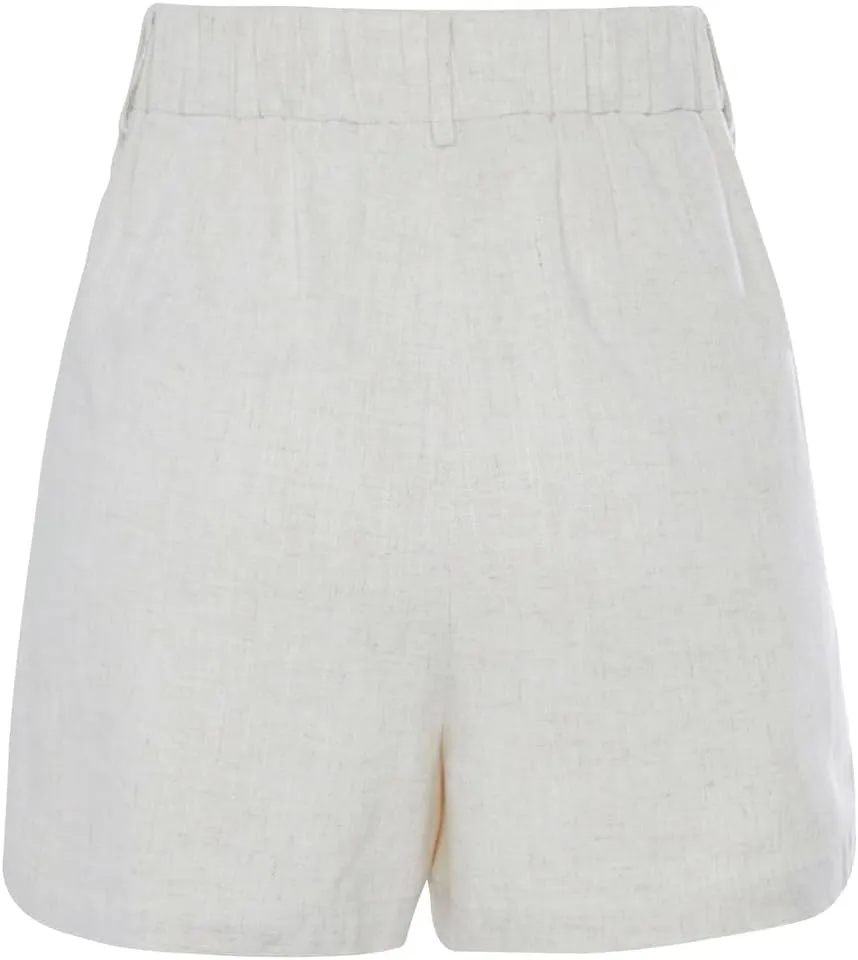 LASCANA Women's High Waisted Tailored Shorts, Tan, 10