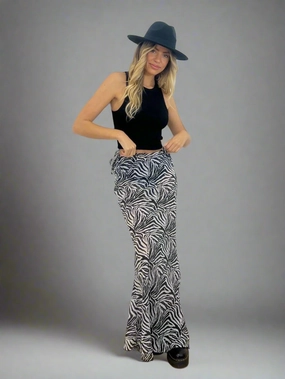 High Street Chic Malibu Sheer Beach Maxi Skirt / Zebra
