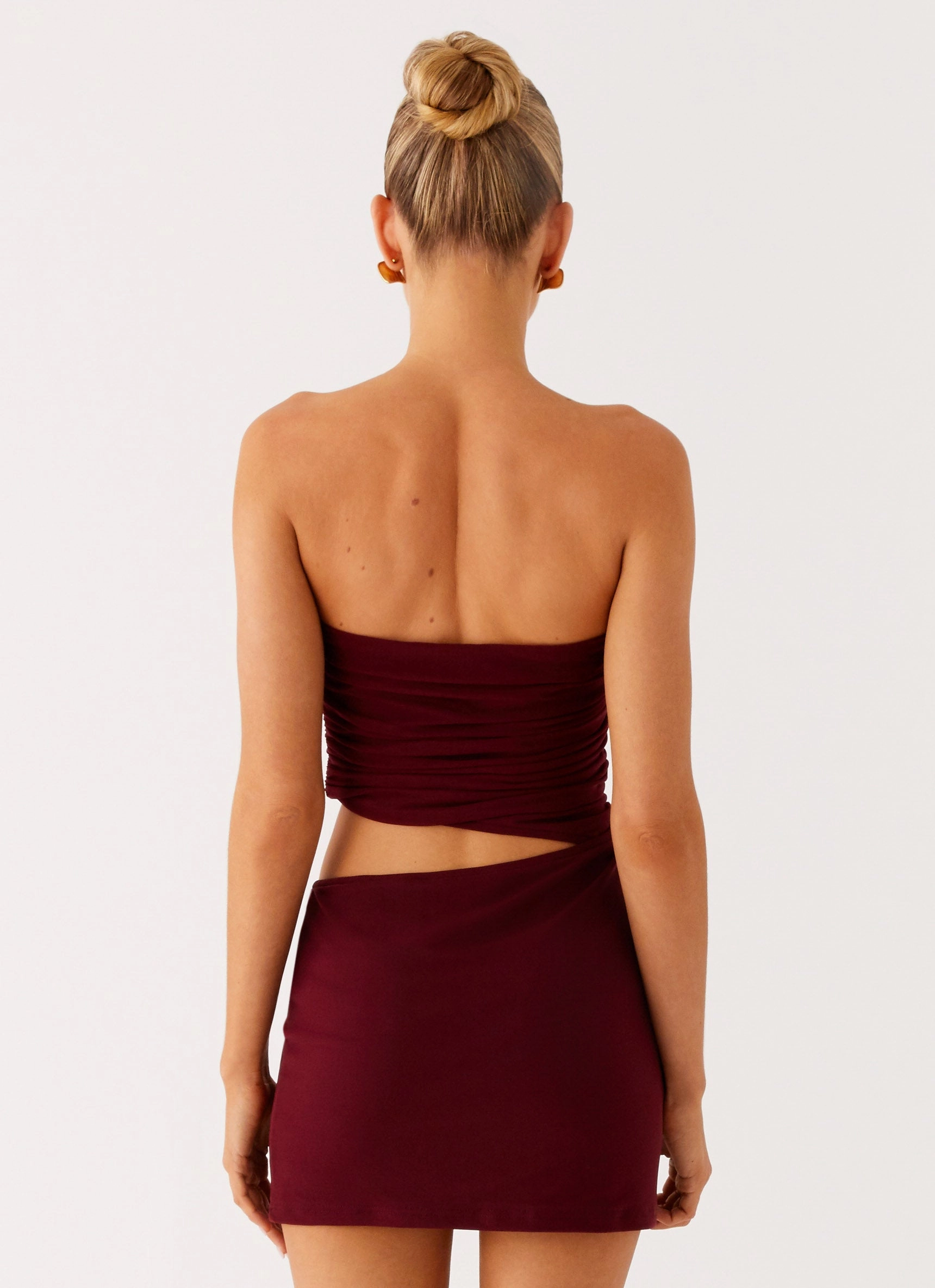 Bold Touch Last Heartbreak Mini Dress - Burgundy