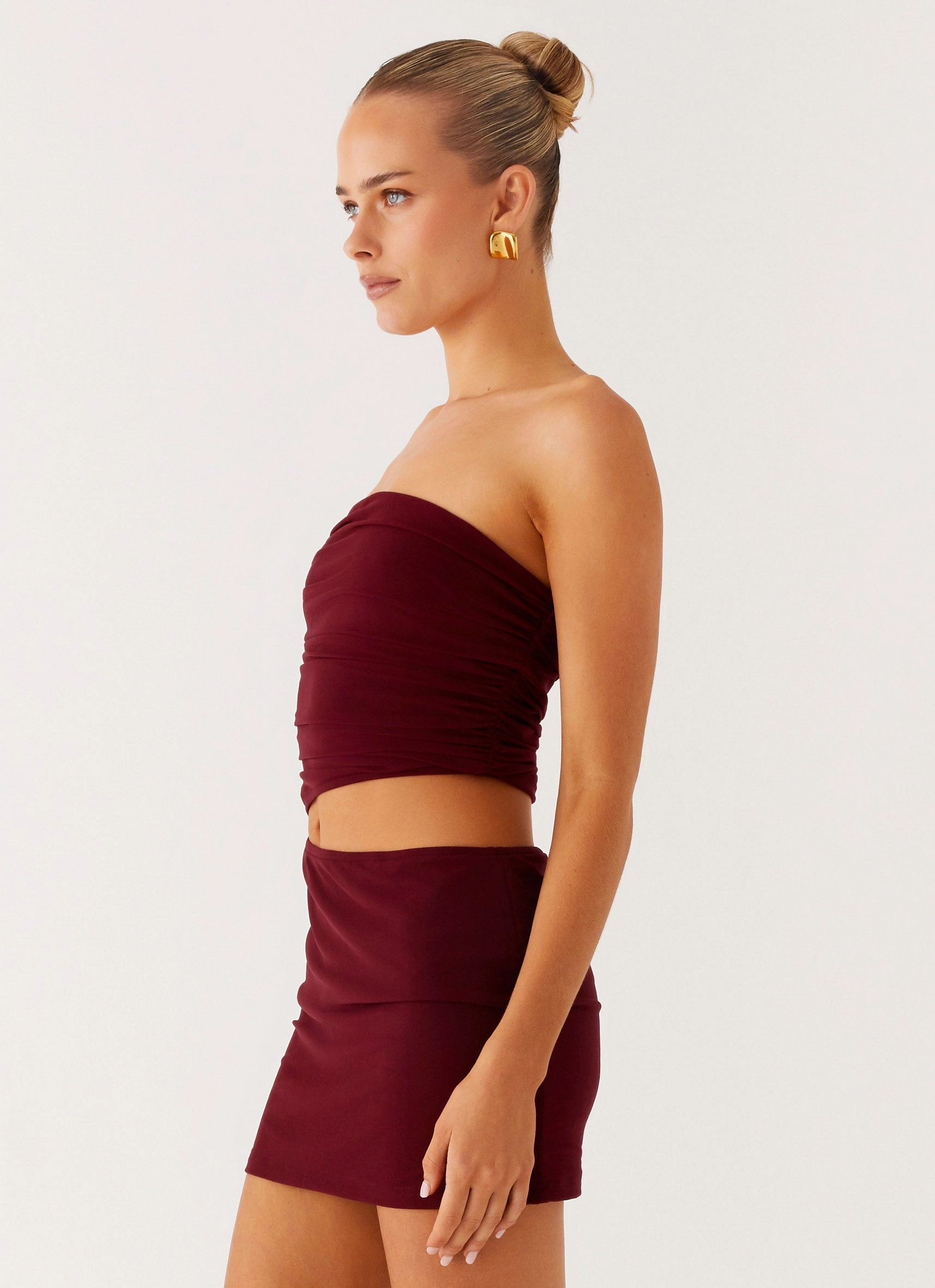 flattering appearance Last Heartbreak Mini Dress - Burgundy