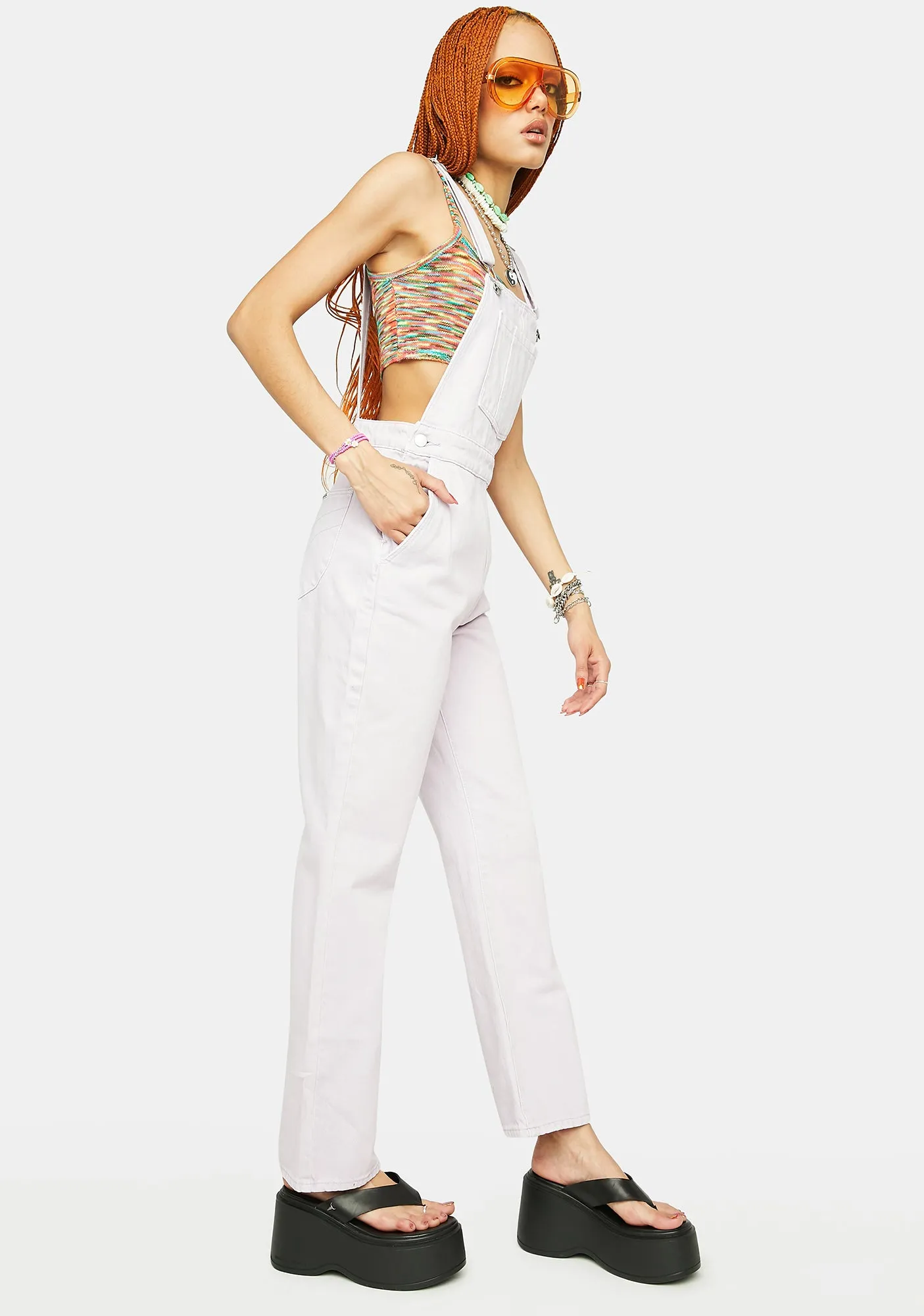 Lavender Original Denim Overalls