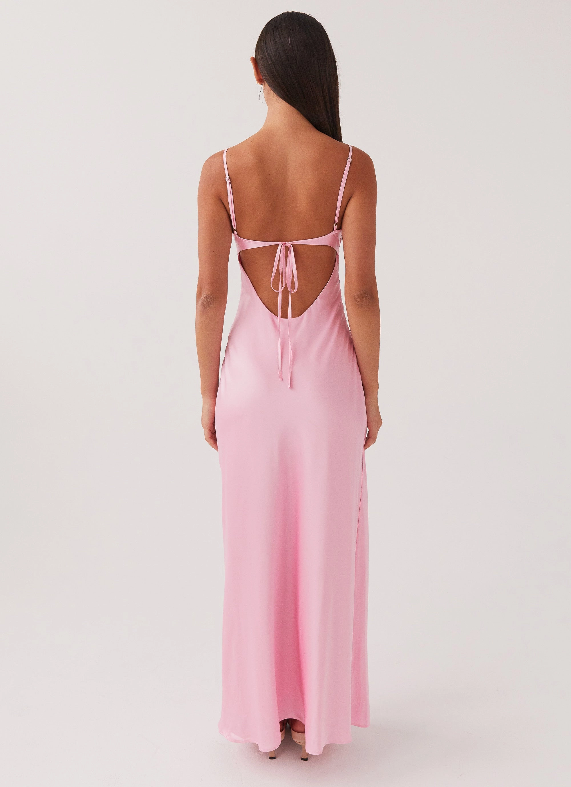Minimal Detail Pretty In Pink Maxi Dress - Rose Quartz