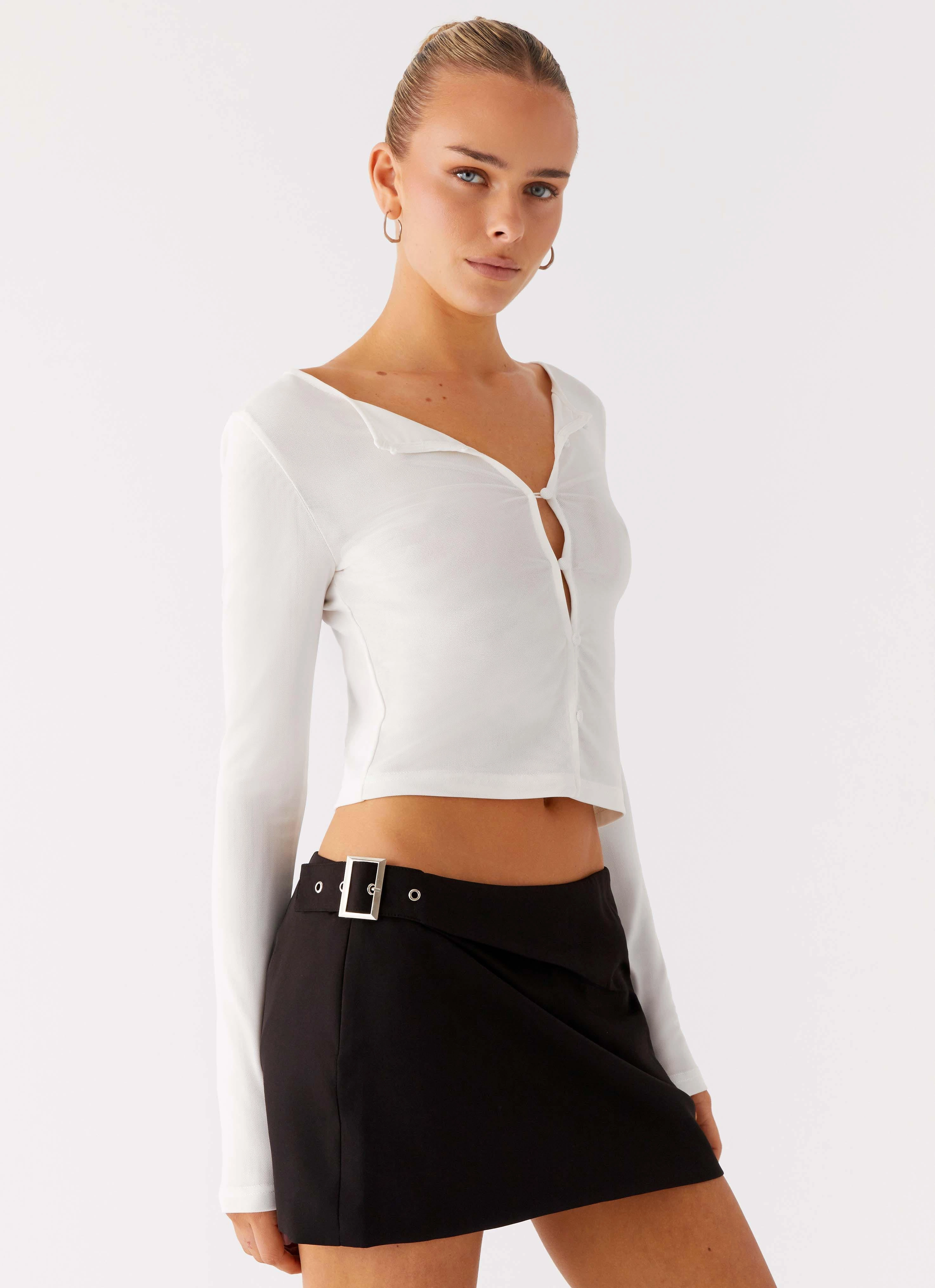 Aluna Mini Skirt - Black Clean Finish