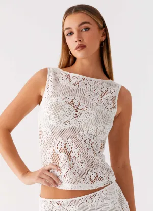 Virelle Lace Top - Ivory Comfortable Fabric