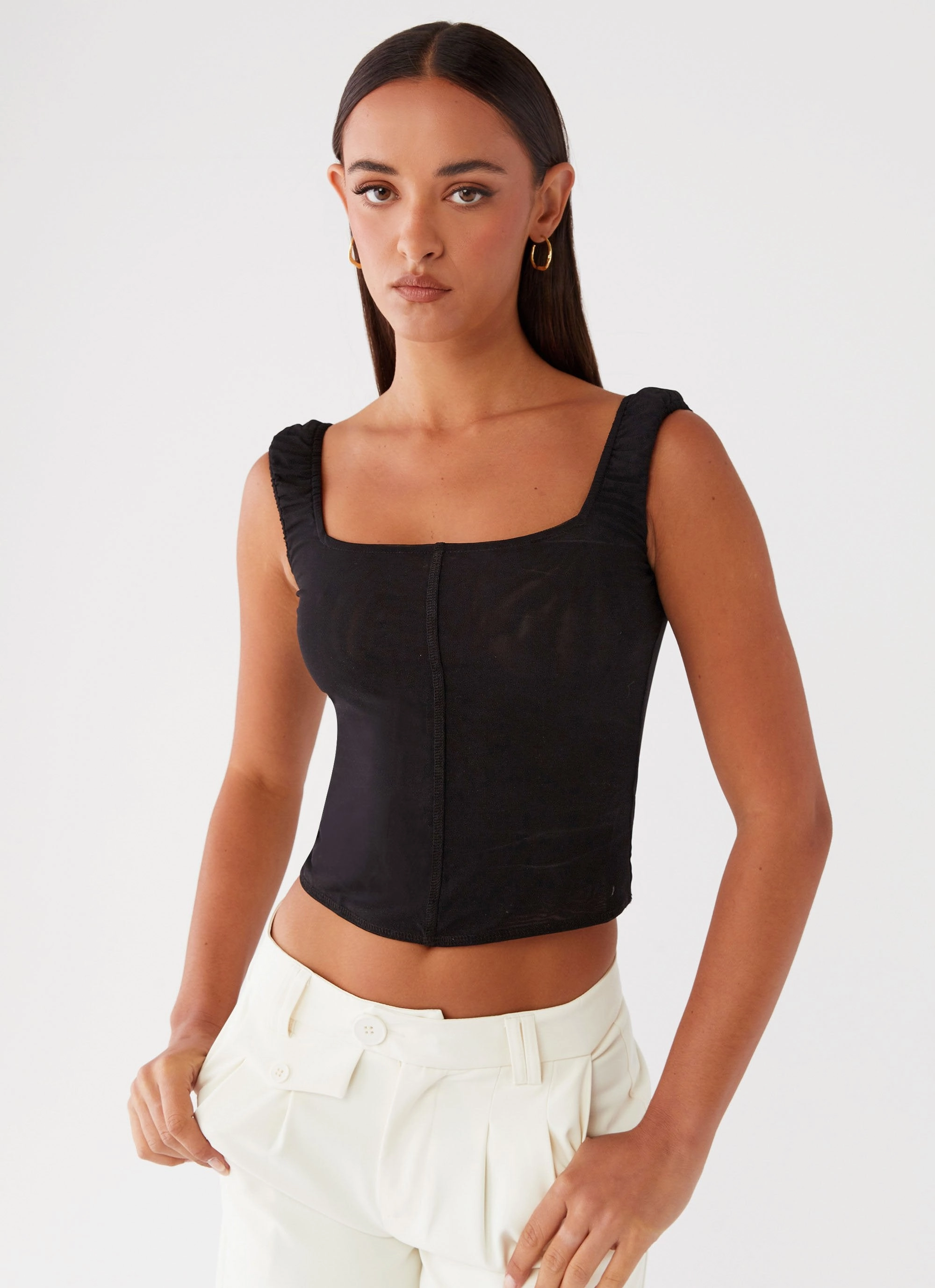 Kaden Top - Black Ethically Sourced Material