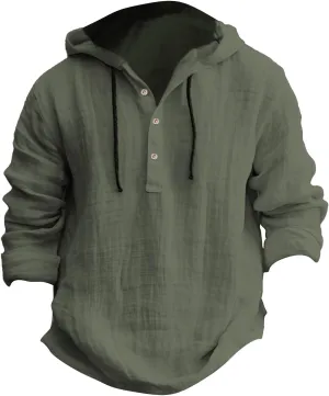LCMTWX Men's Button Down Shirts Cotton Long Sleeve Long Sleeved Solid Color Cotton Linen Shirt T Shirts for Man Shirts for