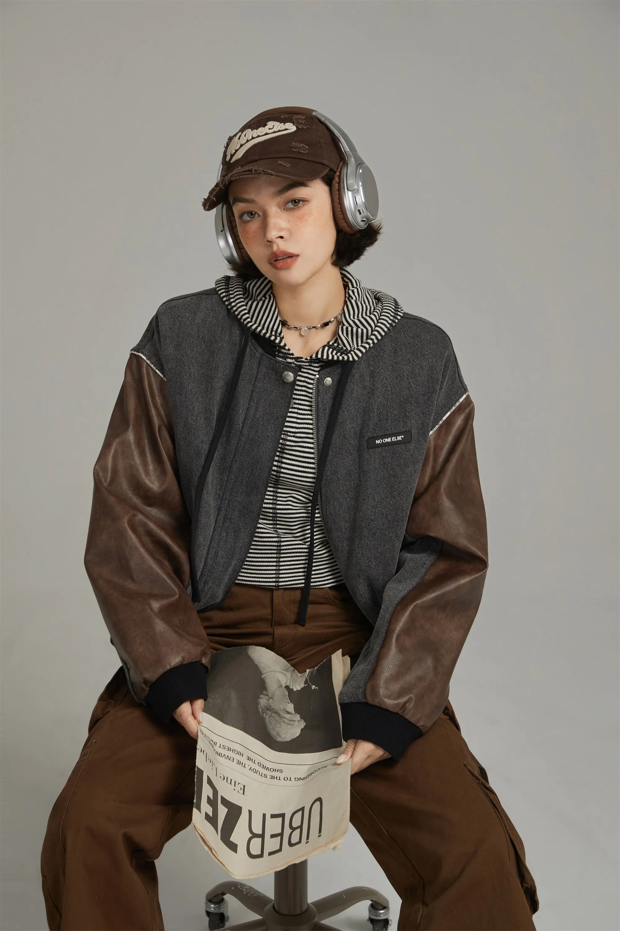 Leather Color Scheme Varsity Jacket