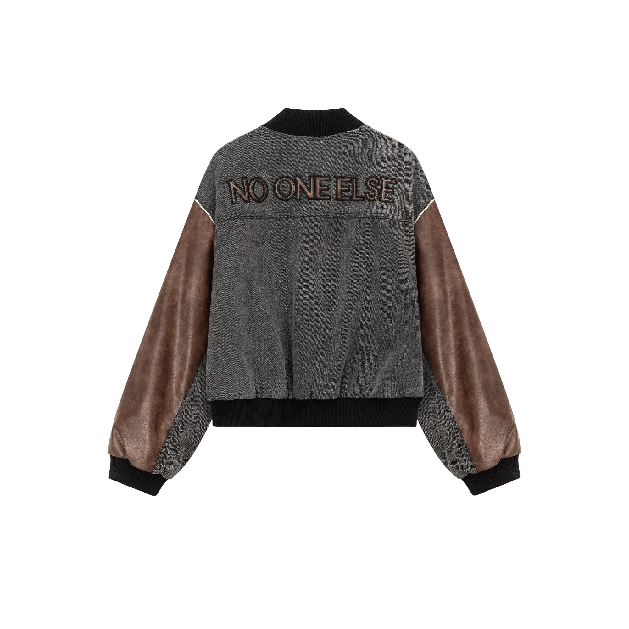 Leather Color Scheme Varsity Jacket