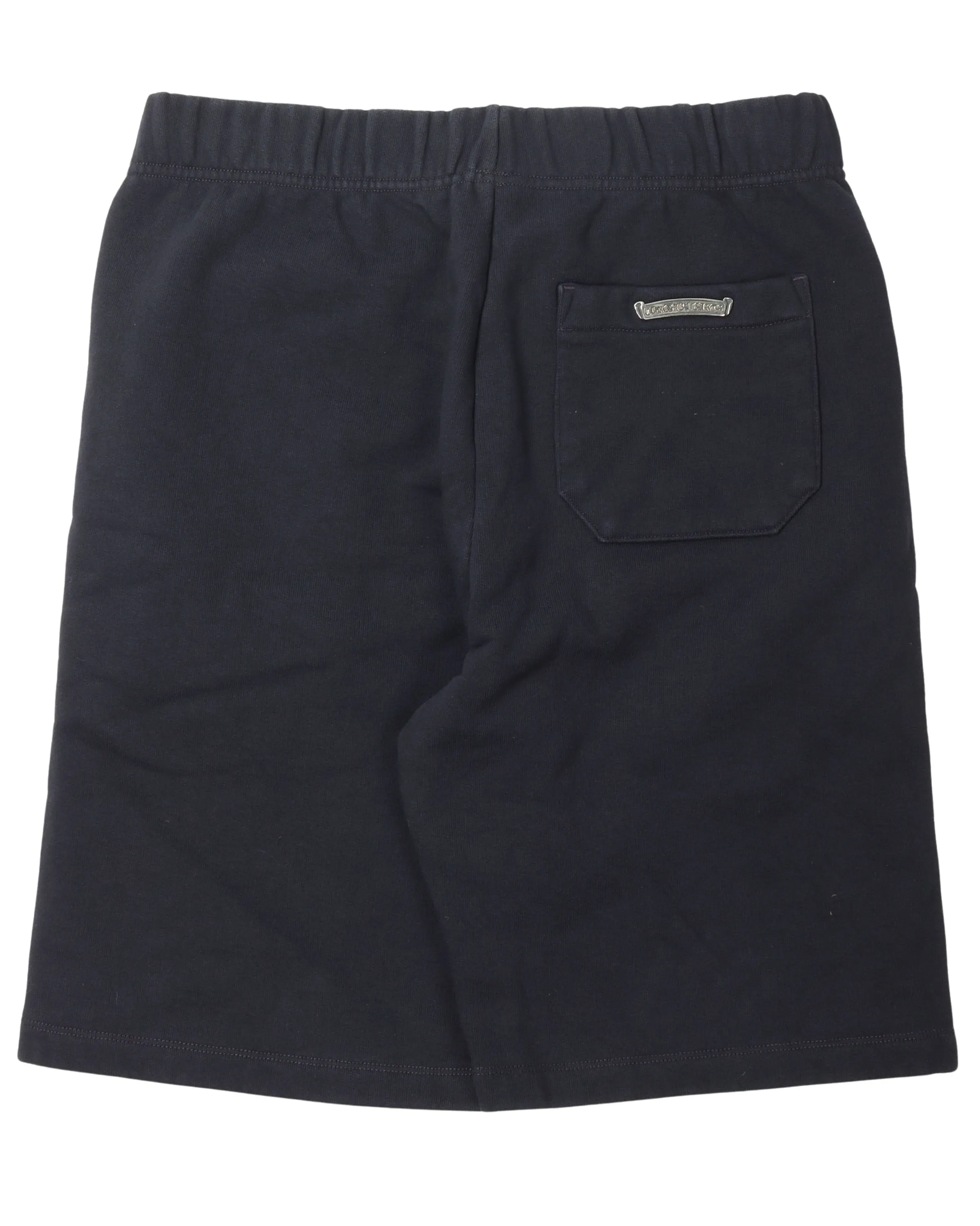 Leather Cross Sweat Shorts