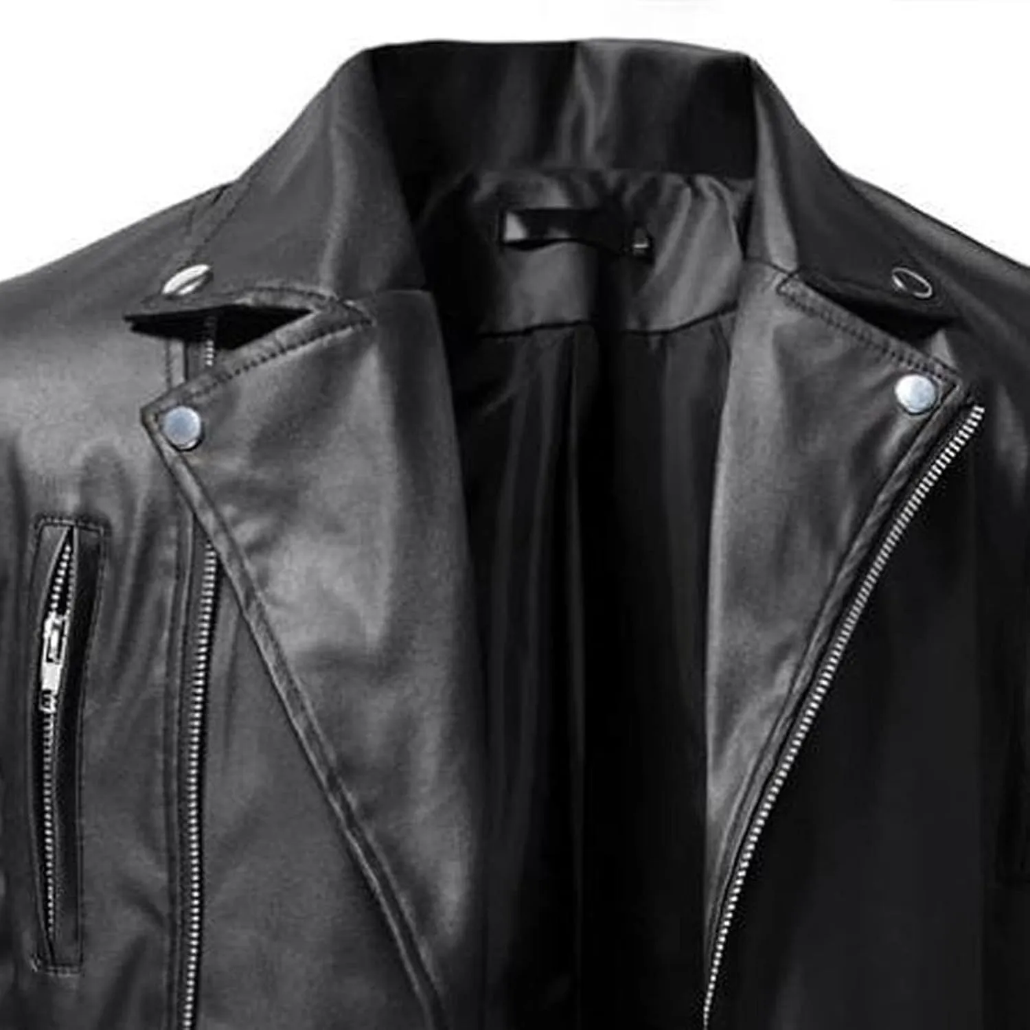 Leather Jackets for Men, Faux Bomber Jacket Men Motorcycle Notch Lapel Moto Biker Coat Zip Up Bomber Jackets Outerwear