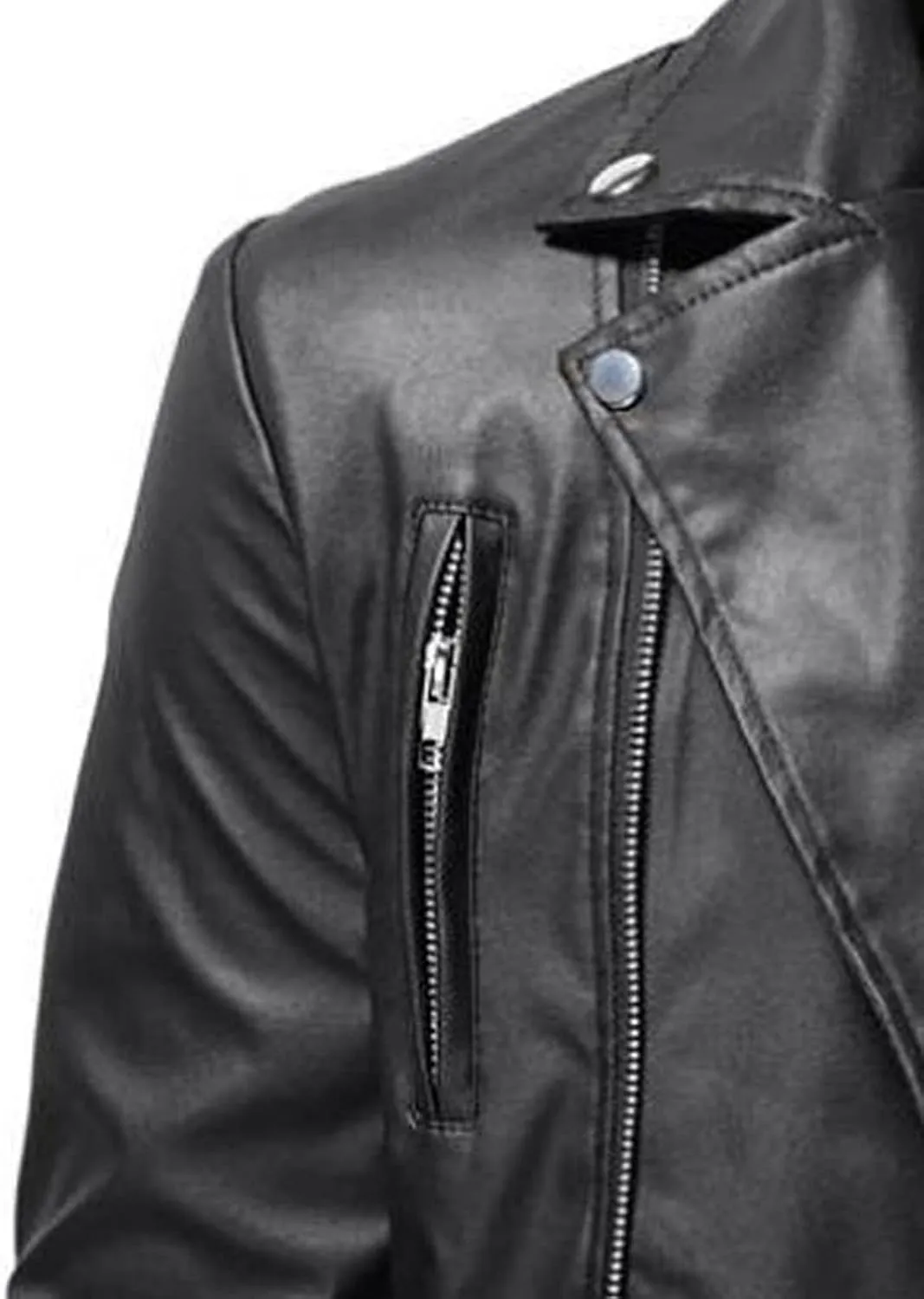 Leather Jackets for Men, Faux Bomber Jacket Men Motorcycle Notch Lapel Moto Biker Coat Zip Up Bomber Jackets Outerwear