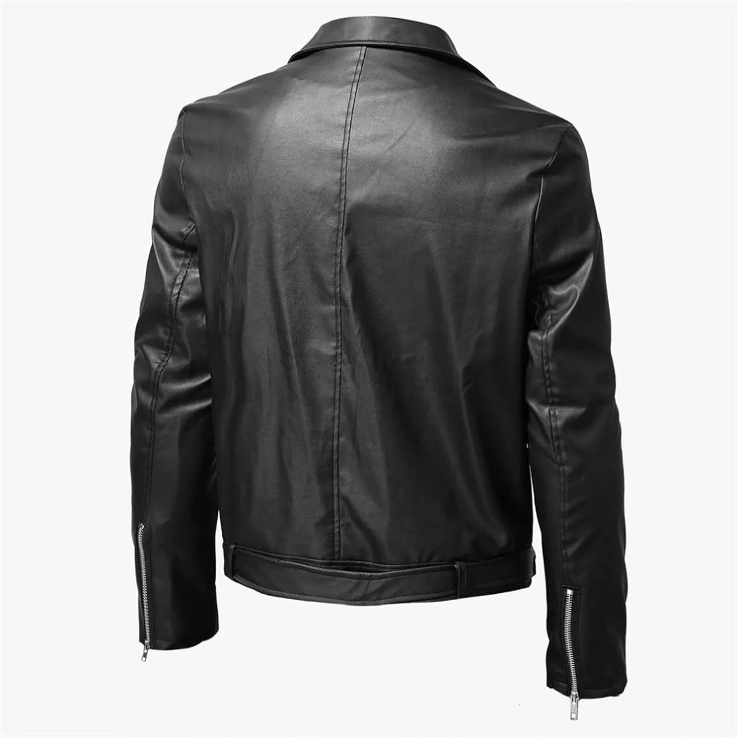 Leather Jackets for Men, Faux Bomber Jacket Men Motorcycle Notch Lapel Moto Biker Coat Zip Up Bomber Jackets Outerwear