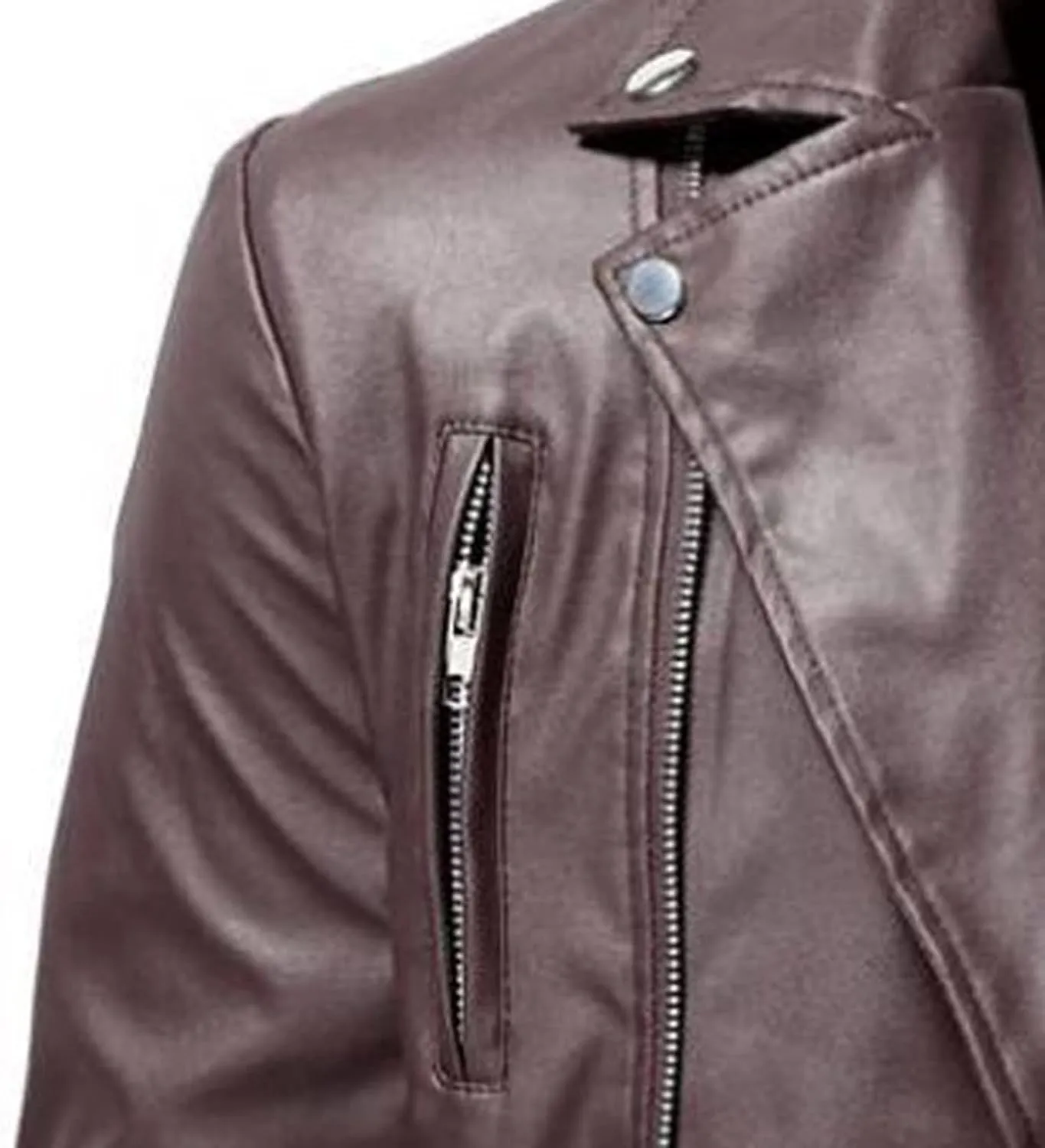Leather Jackets for Men, Faux Bomber Jacket Men Motorcycle Notch Lapel Moto Biker Coat Zip Up Bomber Jackets Outerwear